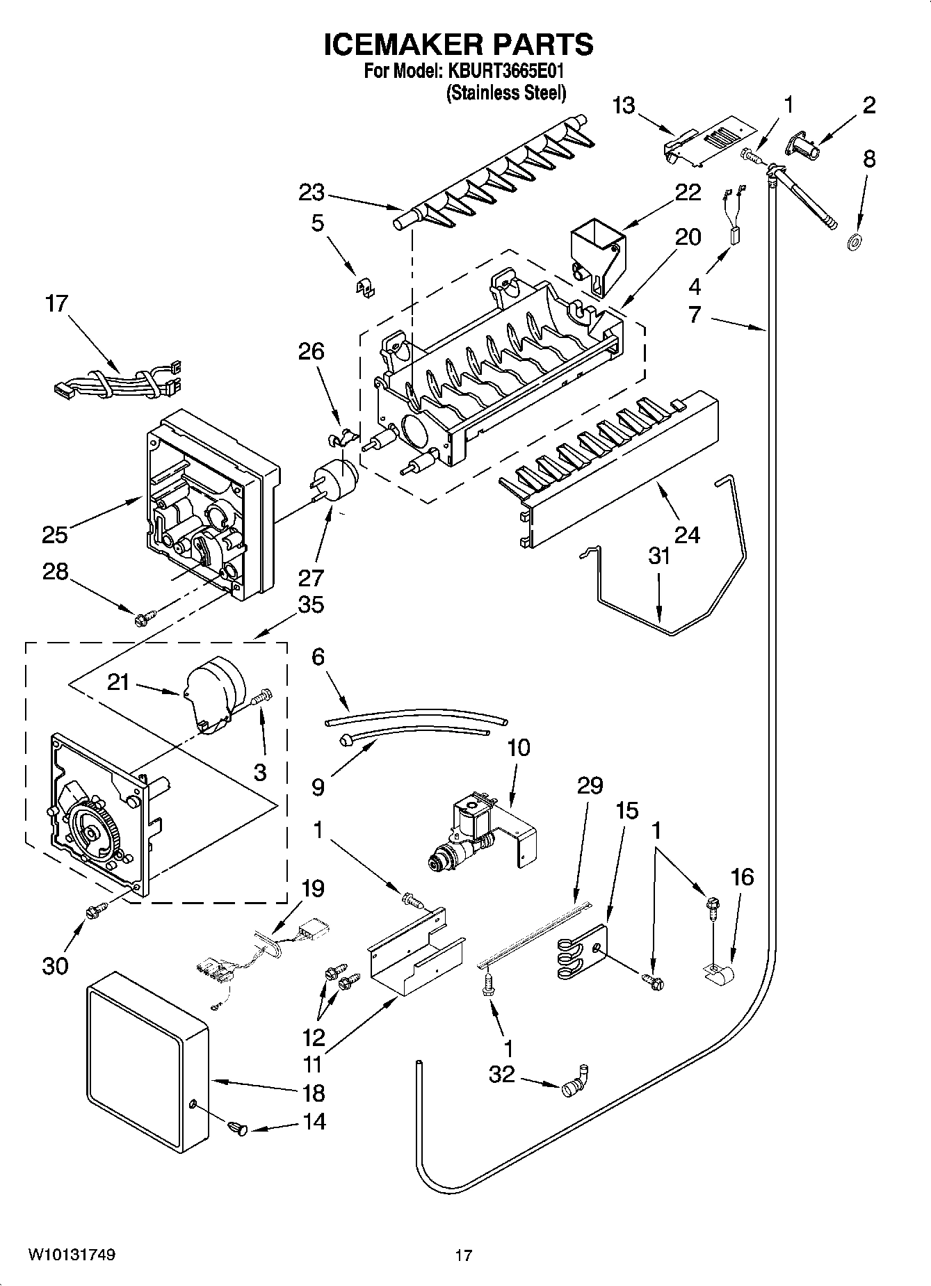 10 - ICEMAKER PARTS