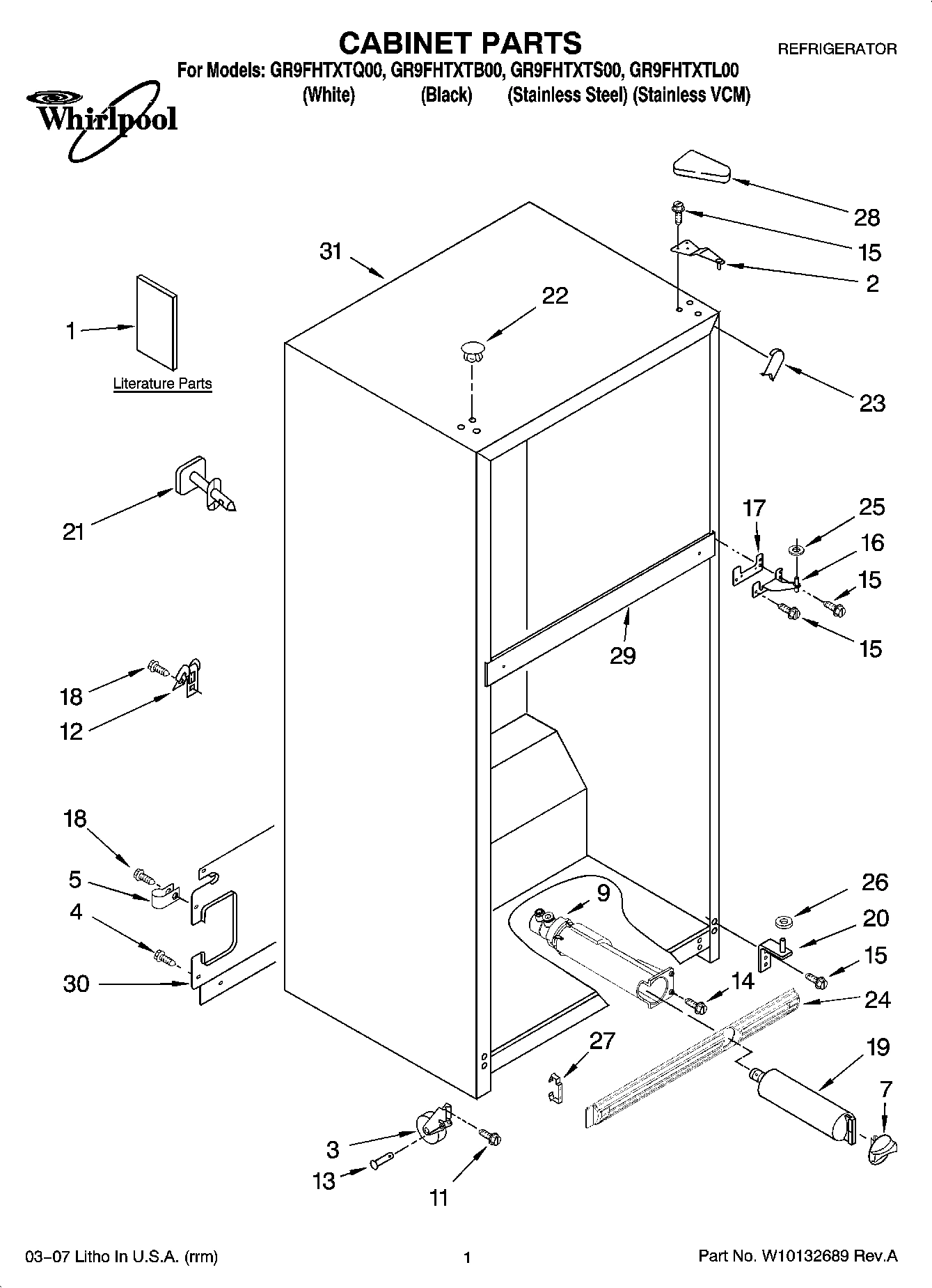 01 - CABINET PARTS