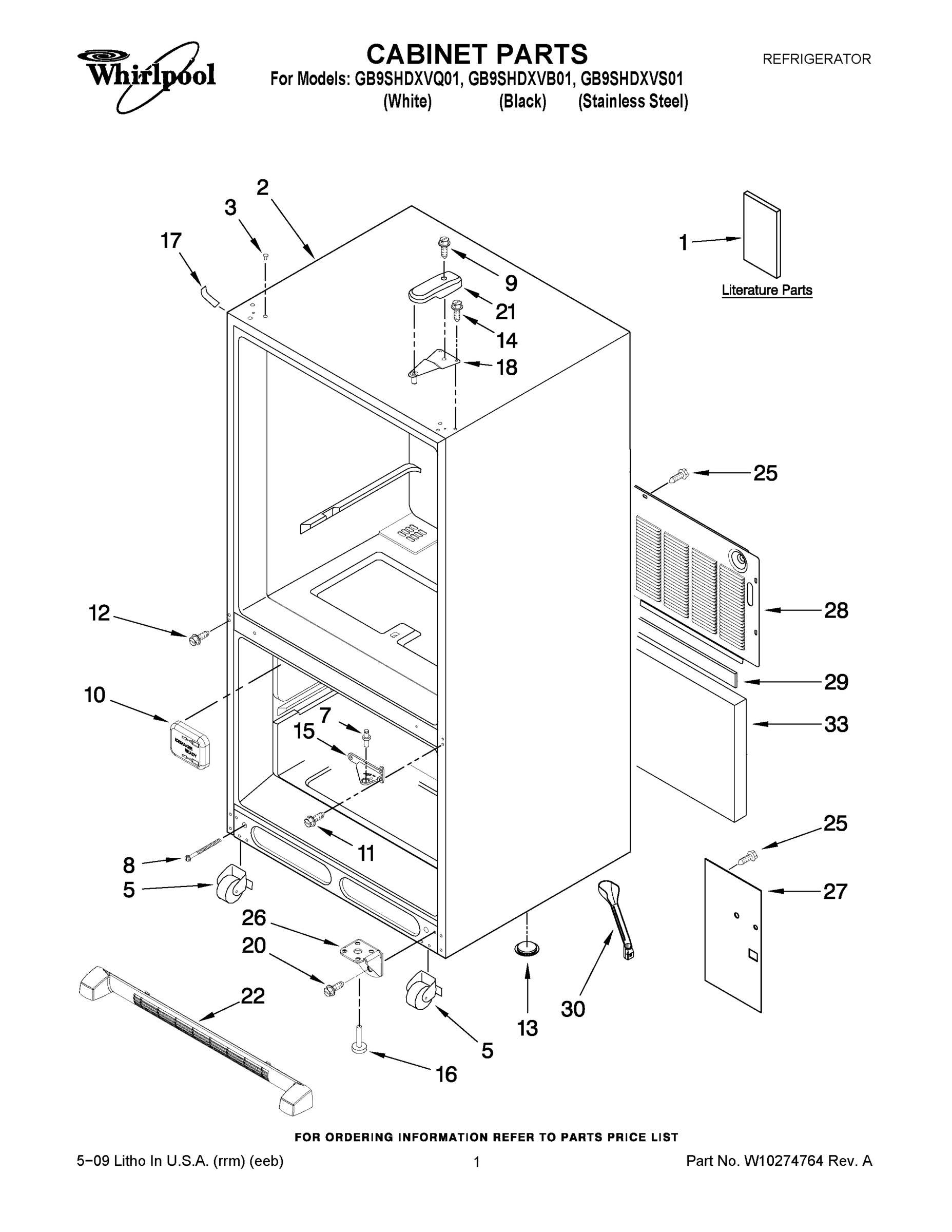 01 - CABINET PARTS