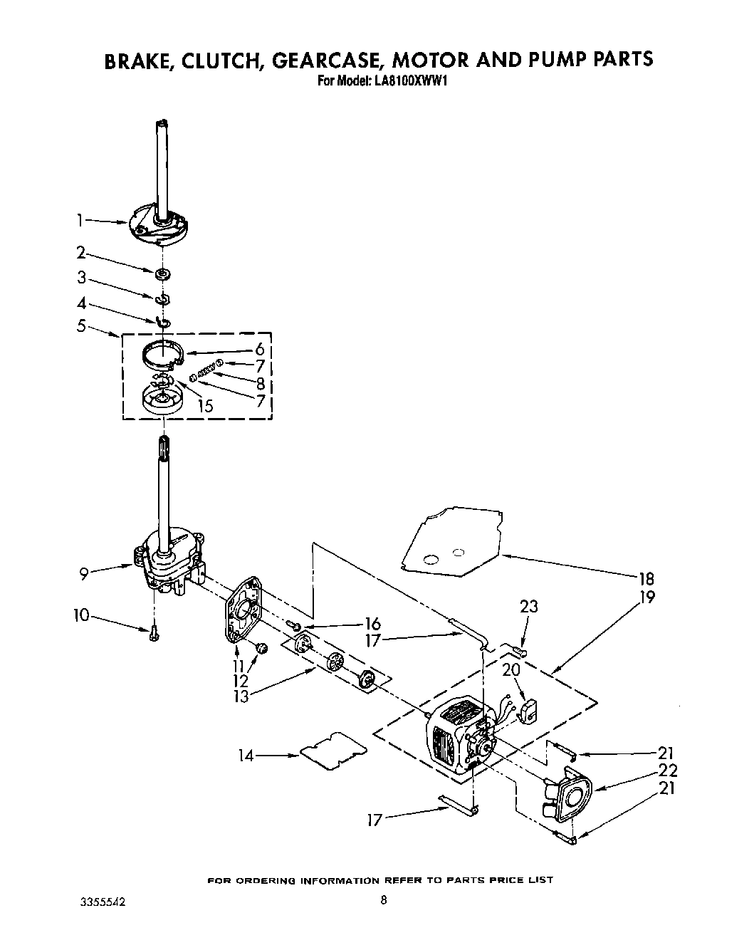 07 - BRAKE, CLUTCH, GEARCASE, MOTOR AND PUMP