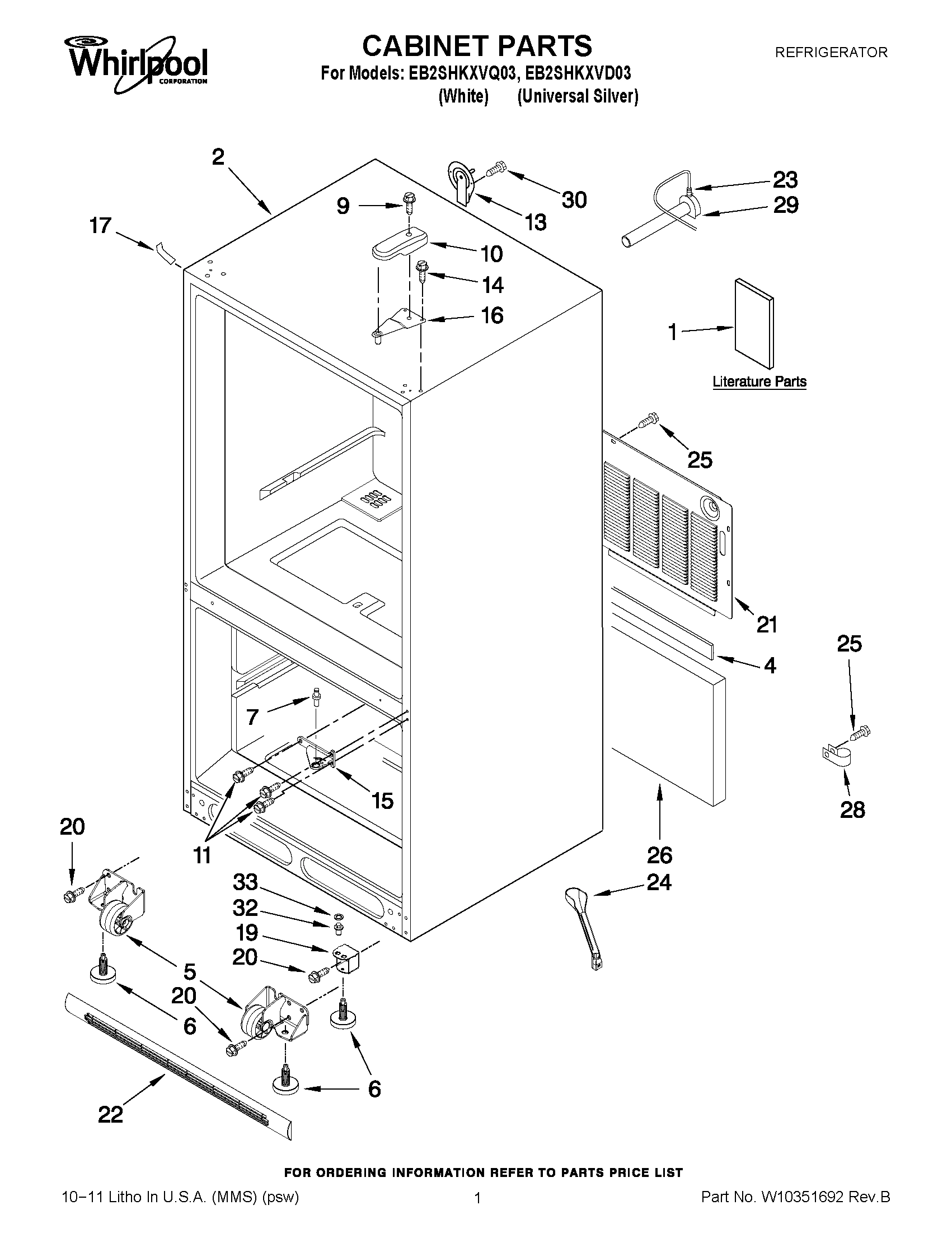 01 - CABINET PARTS