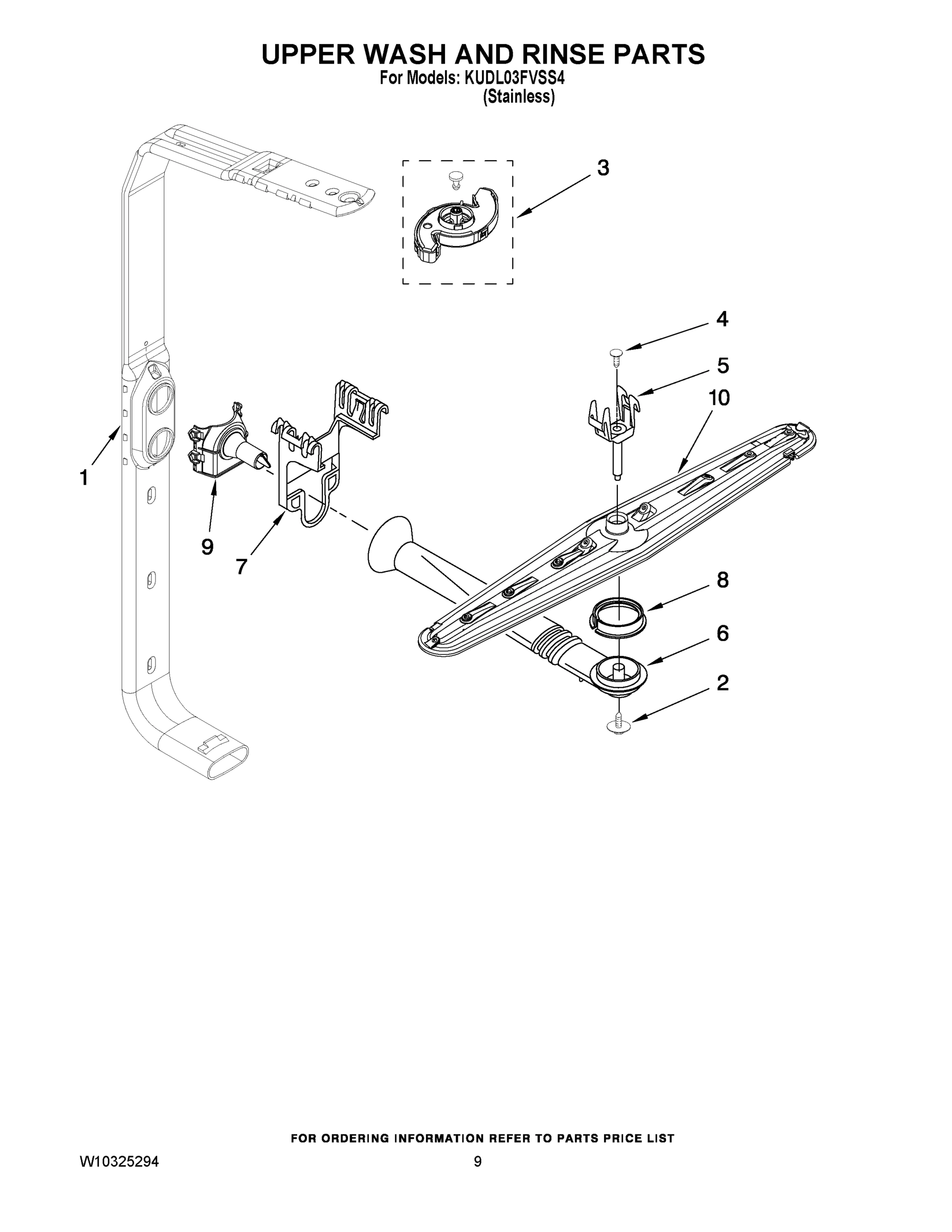 07 - UPPER WASH AND RINSE PARTS