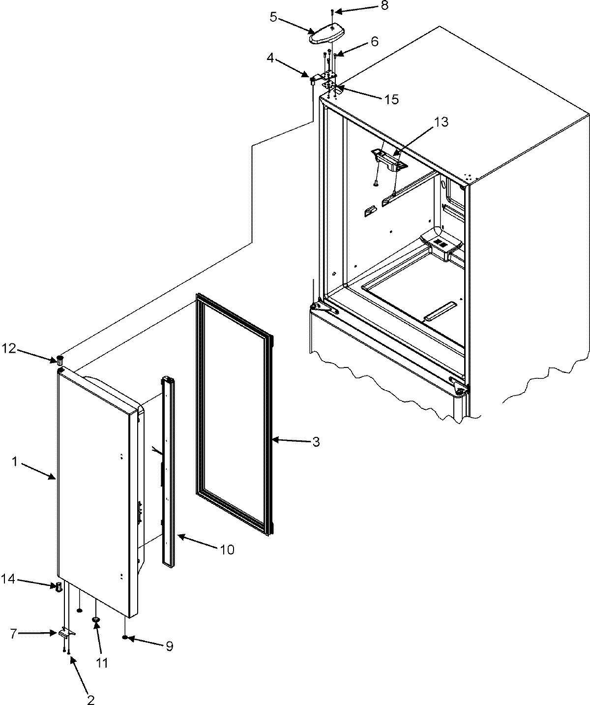 12 - LEFT REFRIGERATOR DOOR