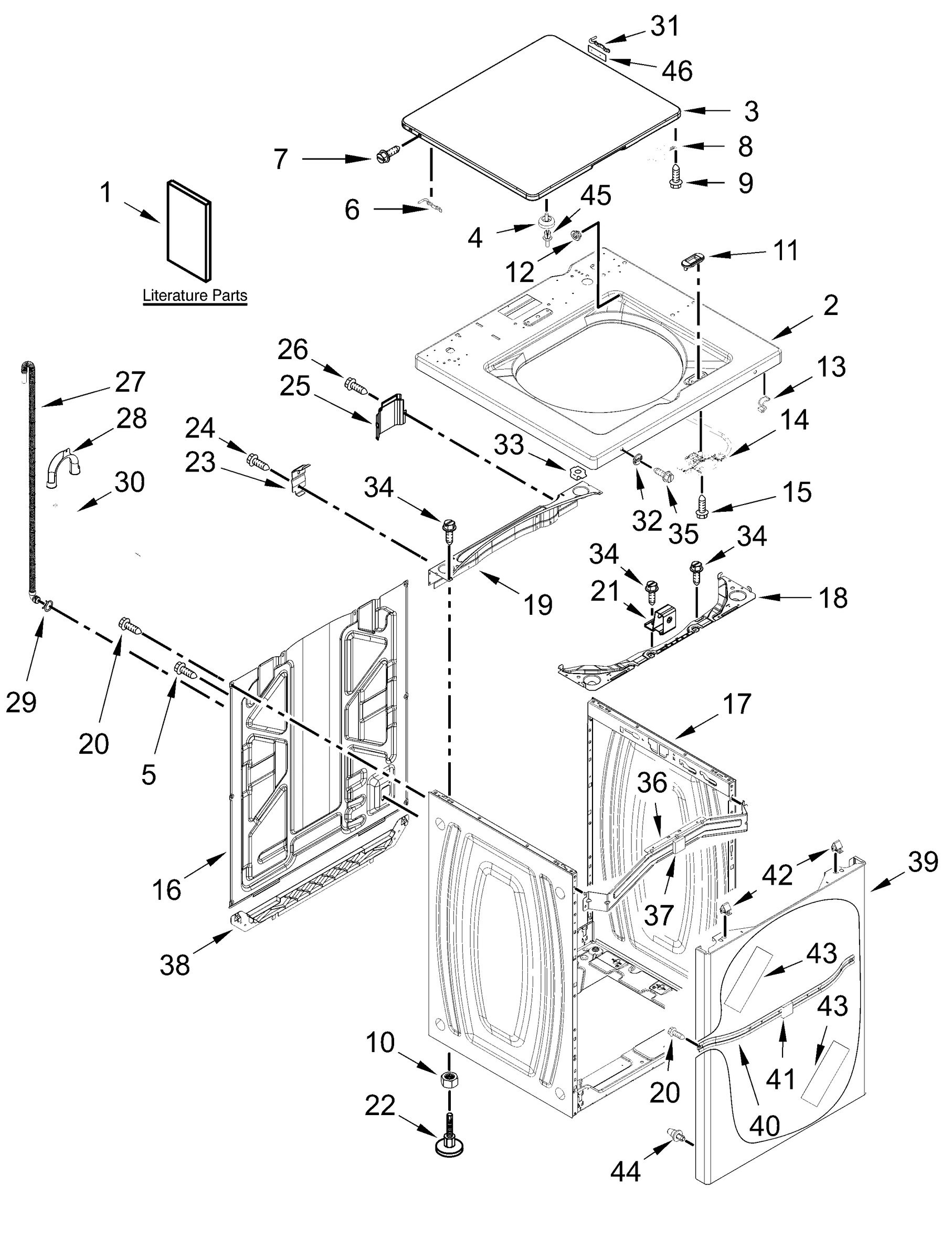 TOP AND CABINET PARTS