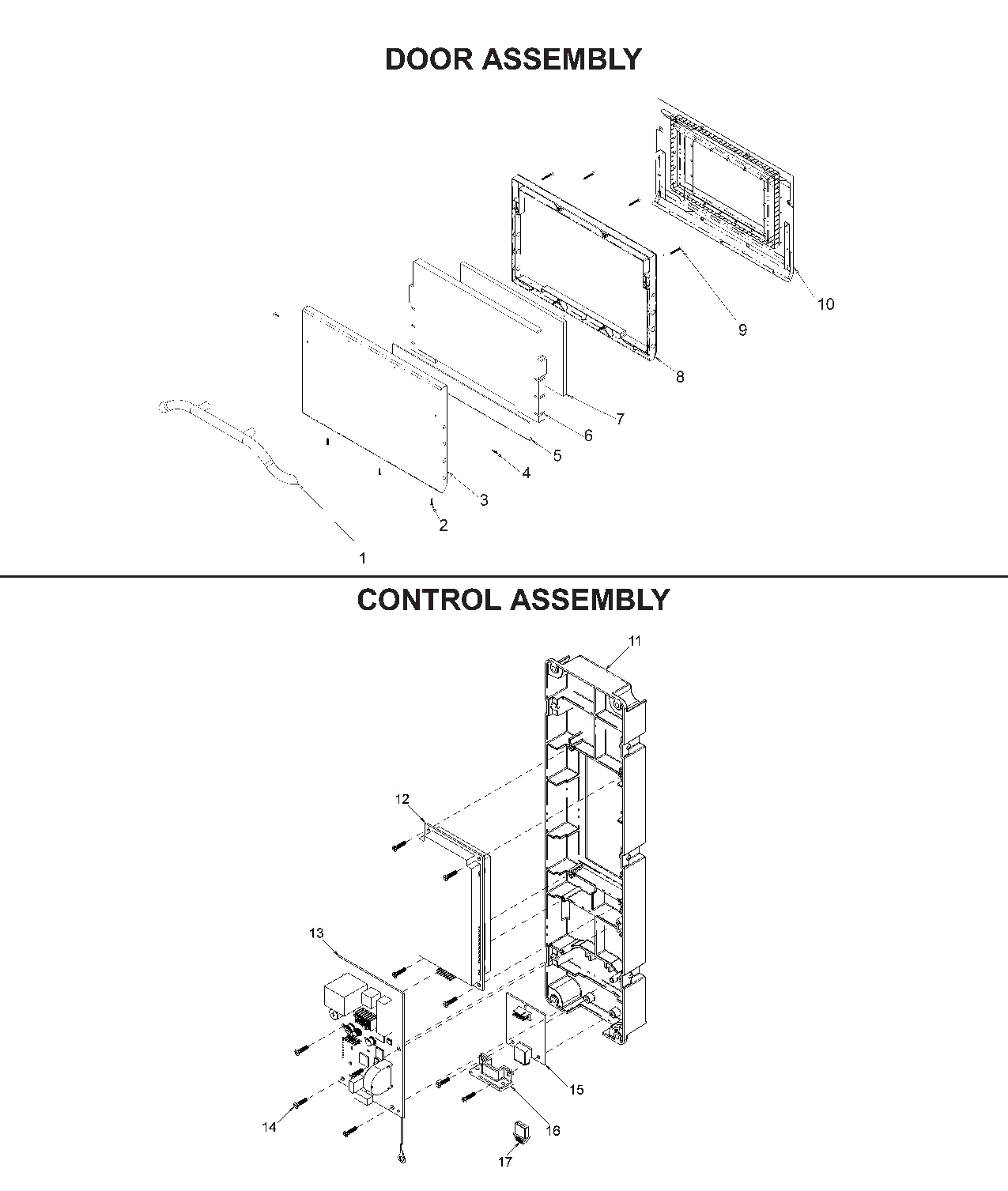 Door Assembly / Control Assembly