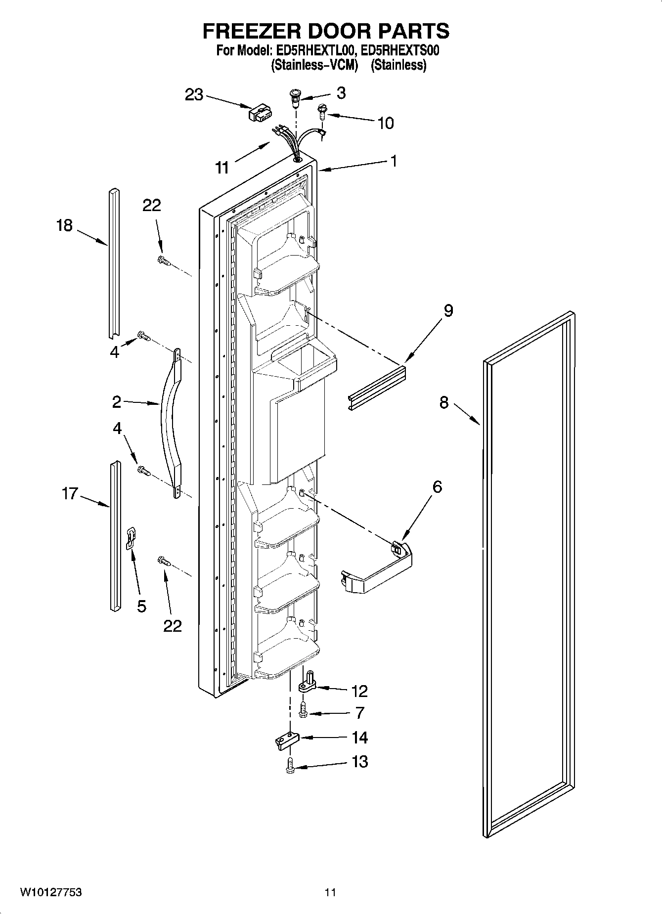 07 - FREEZER DOOR PARTS