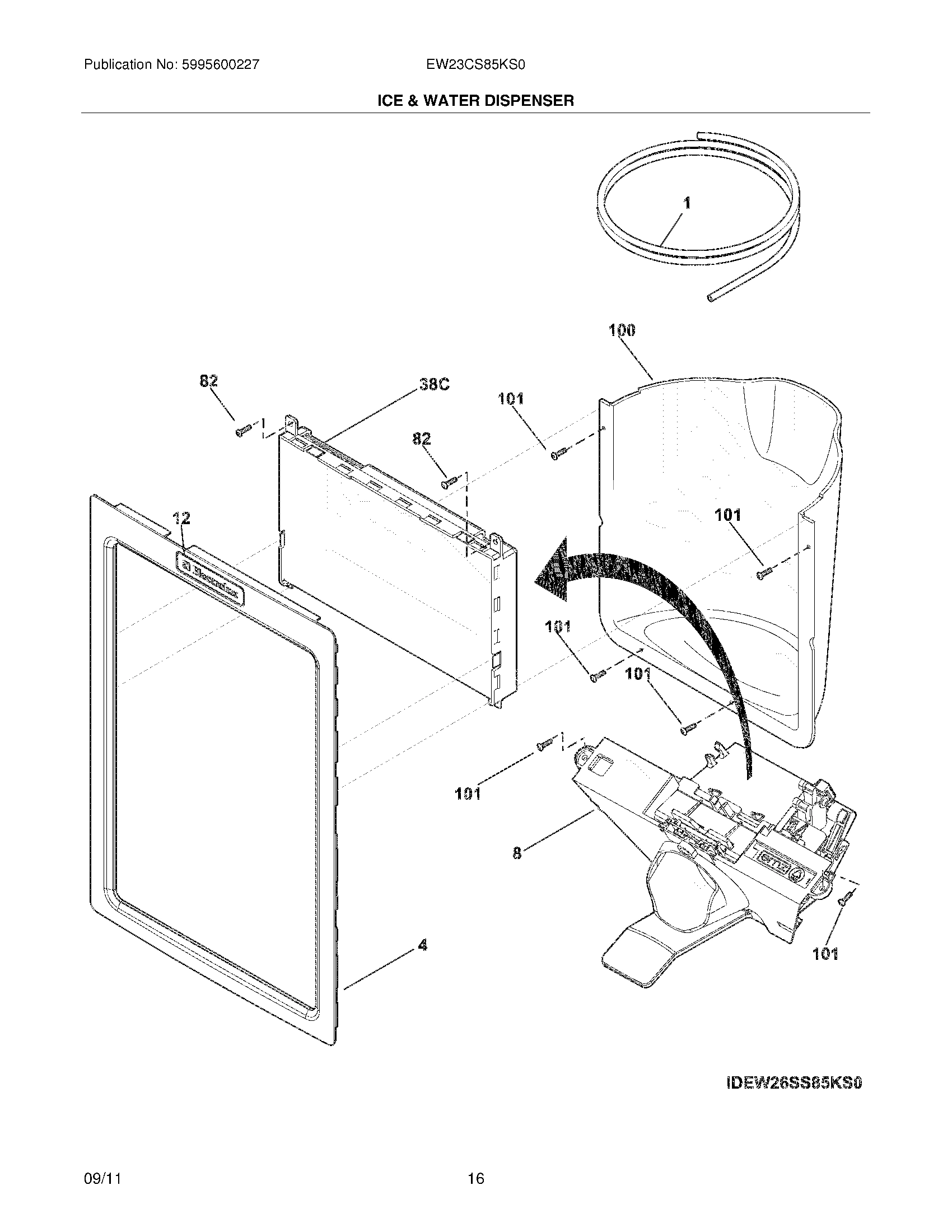 15 - ICE & WATER DISPENSER
