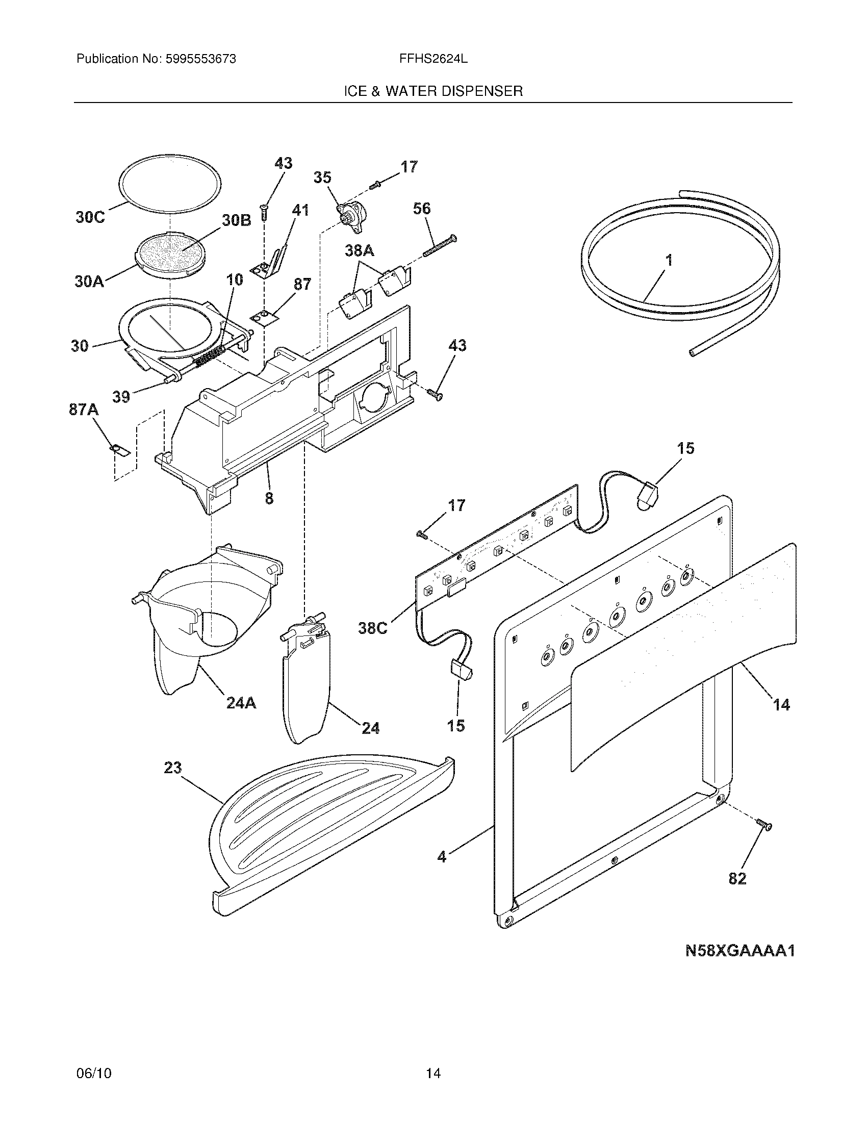 15 - ICE & WATER DISPENSER