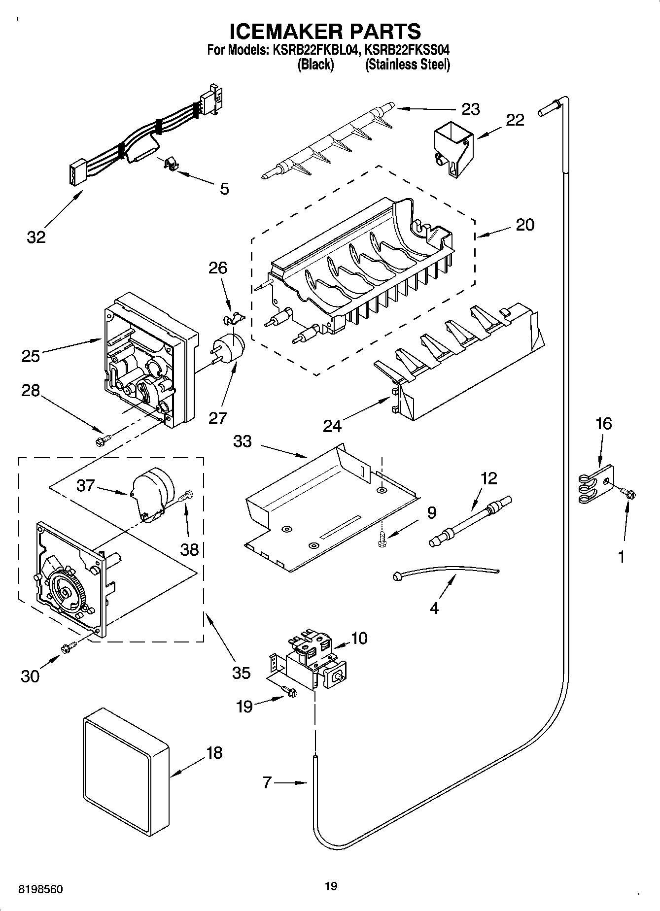 11 - ICEMAKER PARTS