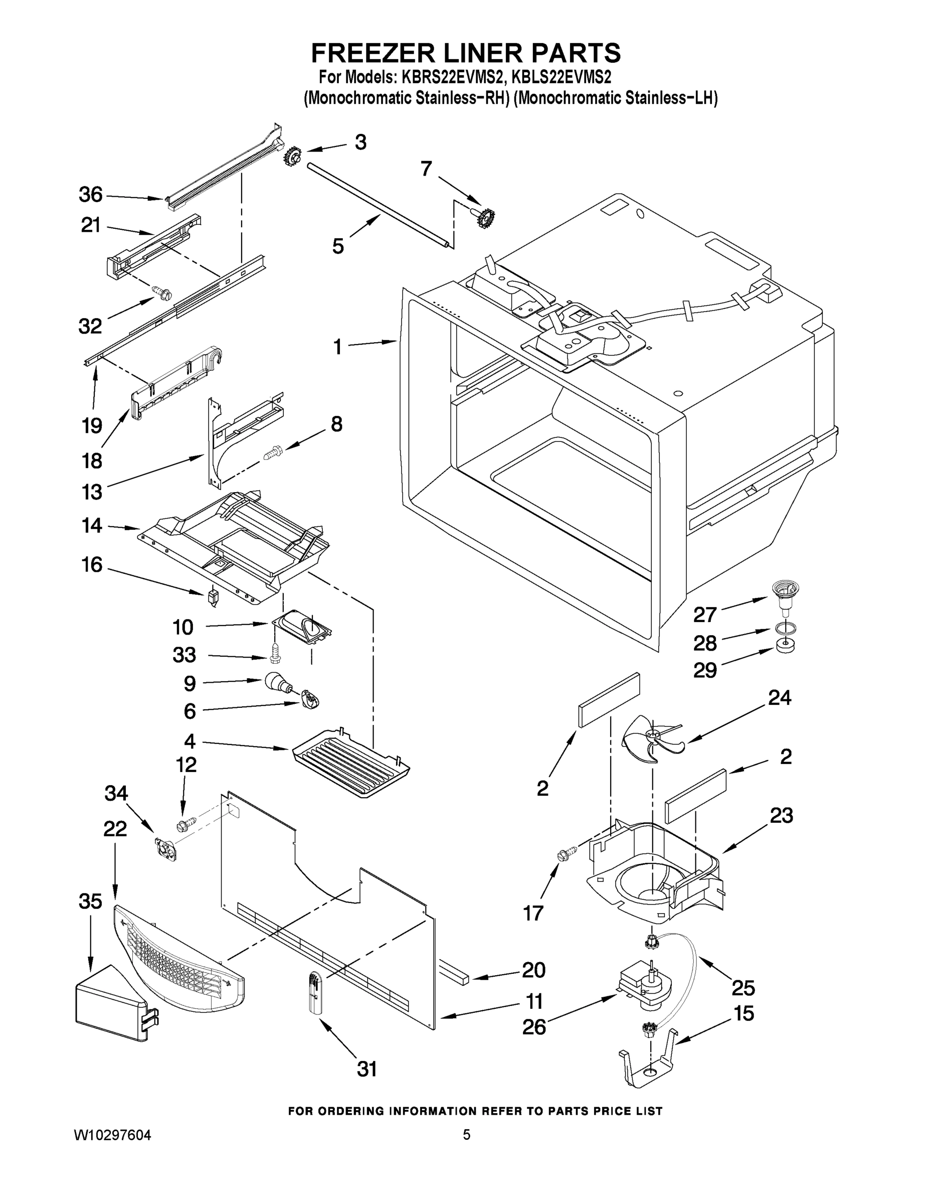 03 - FREEZER LINER PARTS
