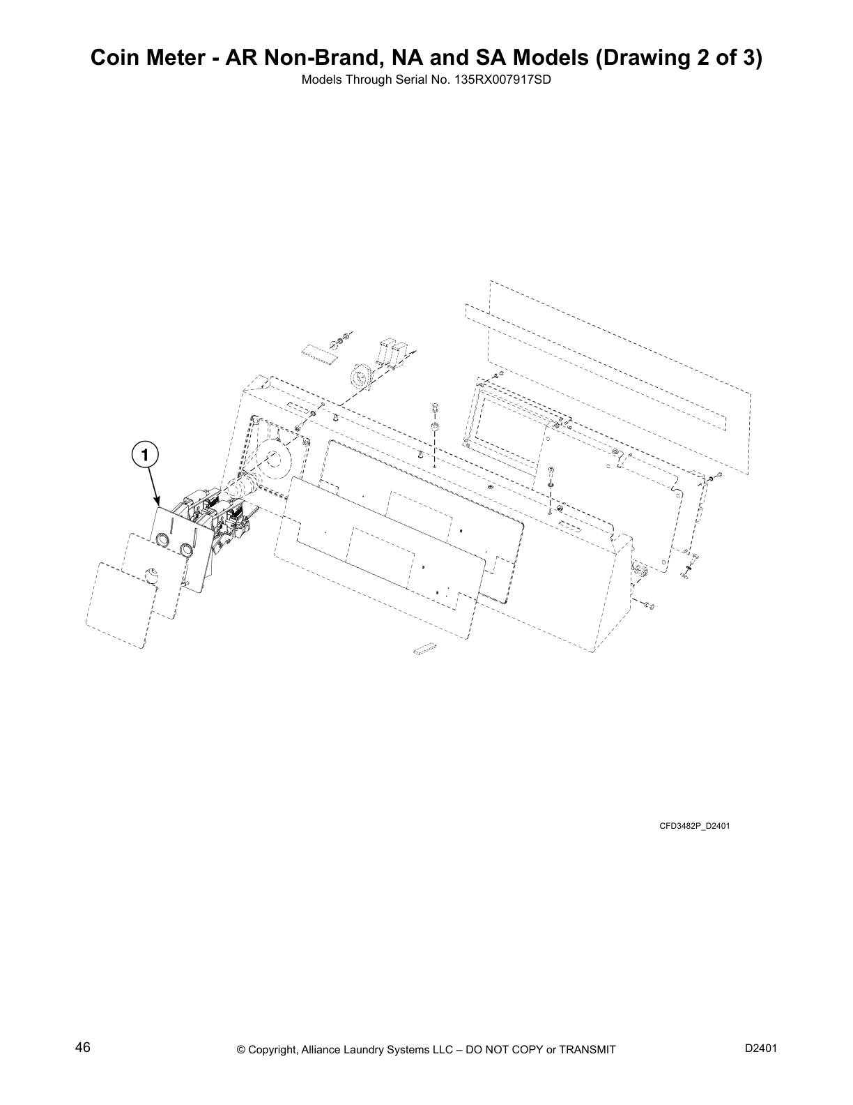 Coin Meter - AR Non-Brand, NA and SA Models (Drawing 2 of 3)
