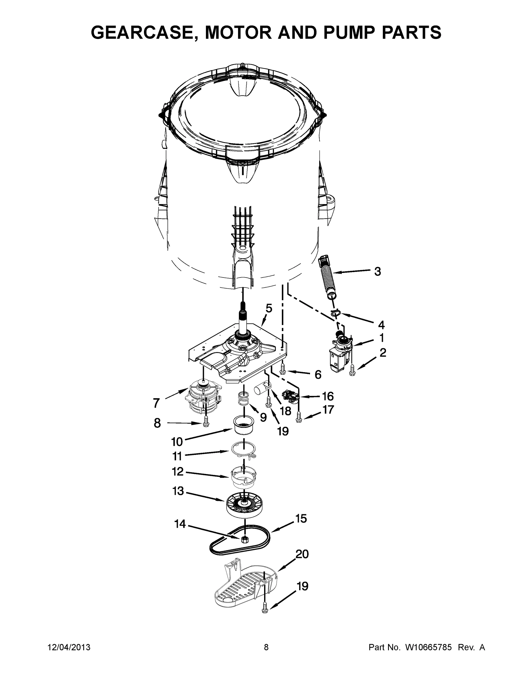 05 - GEARCASE, MOTOR AND PUMP PARTS