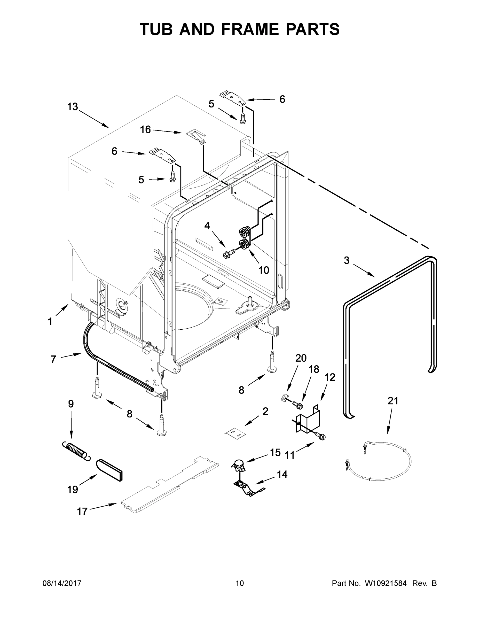 06 - TUB AND FRAME PARTS