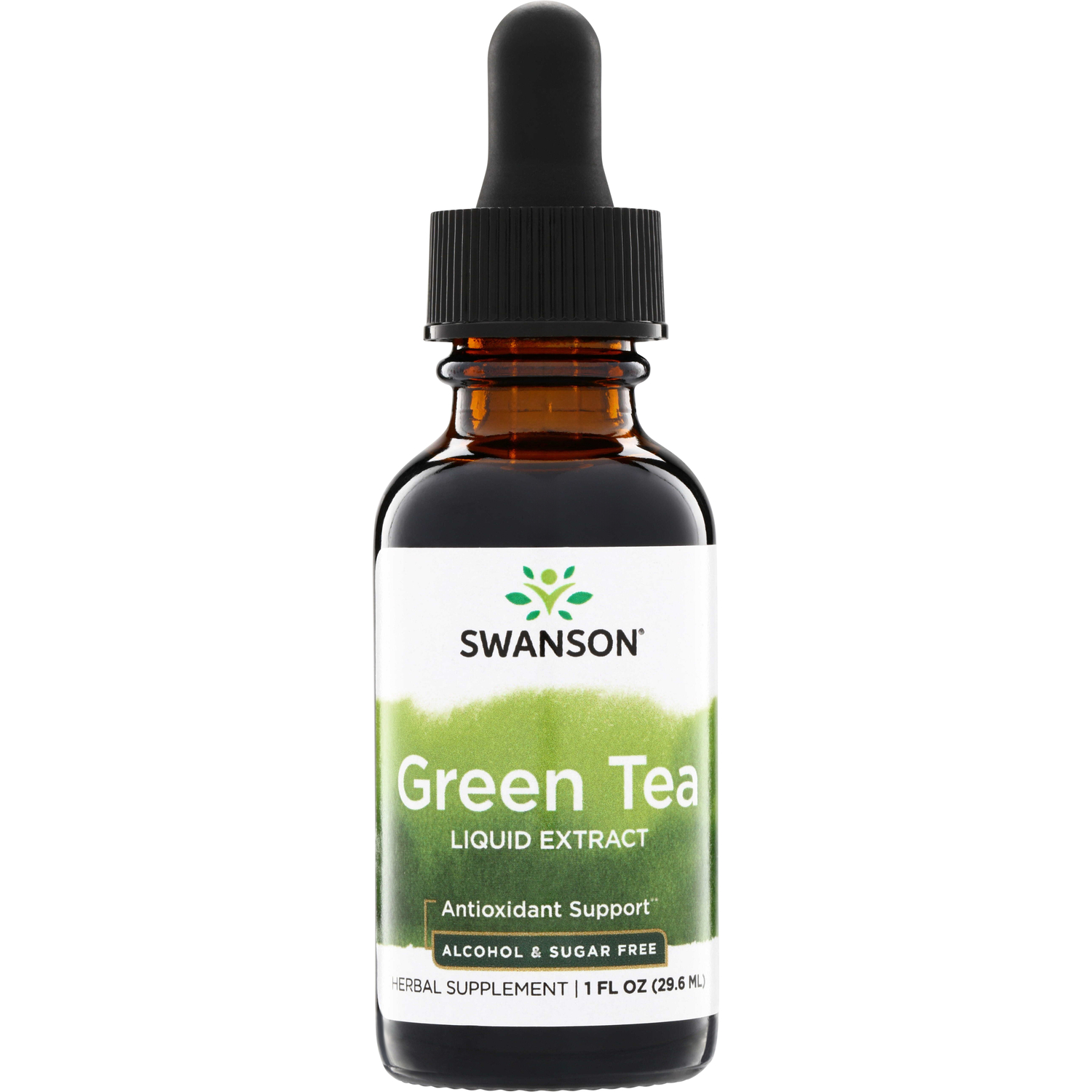 Swanson Vitamins Green Tea Liquid Extract - Alcohol & Sugar Free Vitamin | 2 G 1 fl oz Liquid