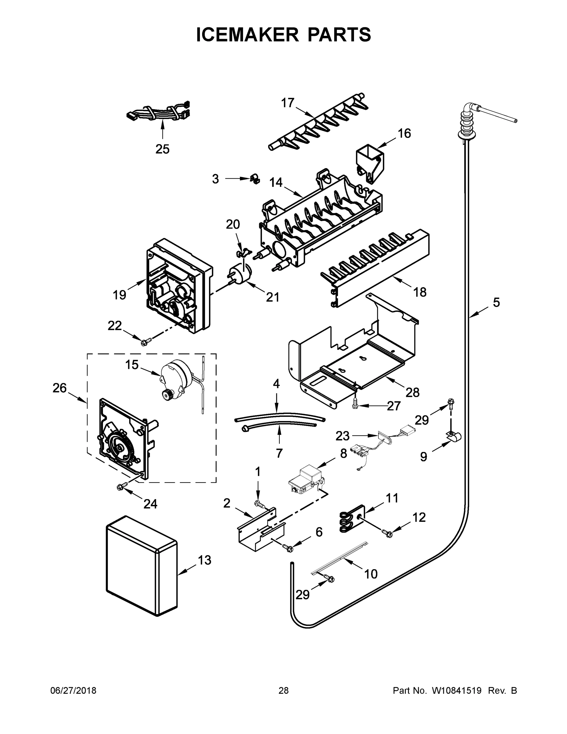 15 - ICEMAKER PARTS