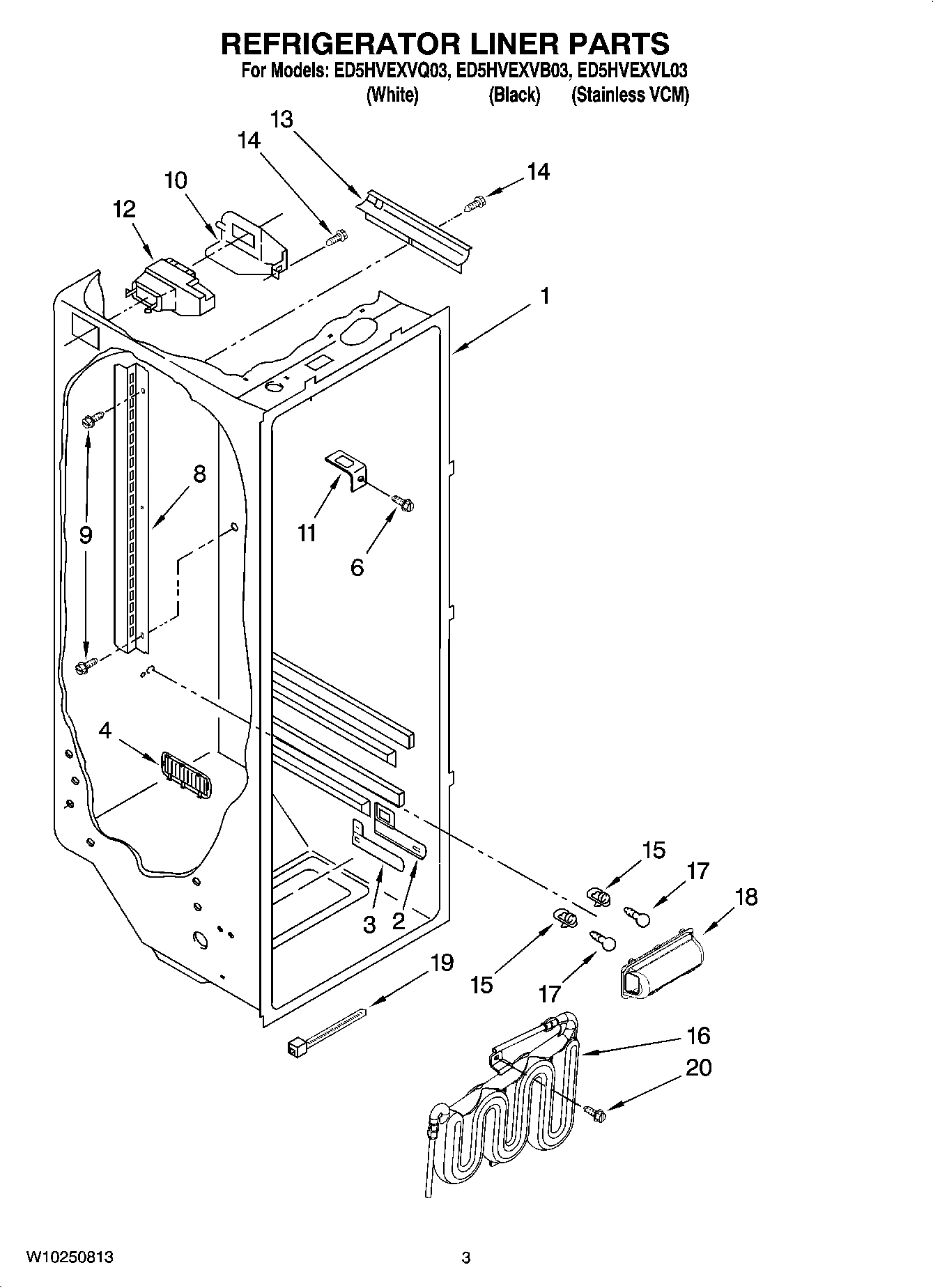 02 - REFRIGERATOR LINER PARTS