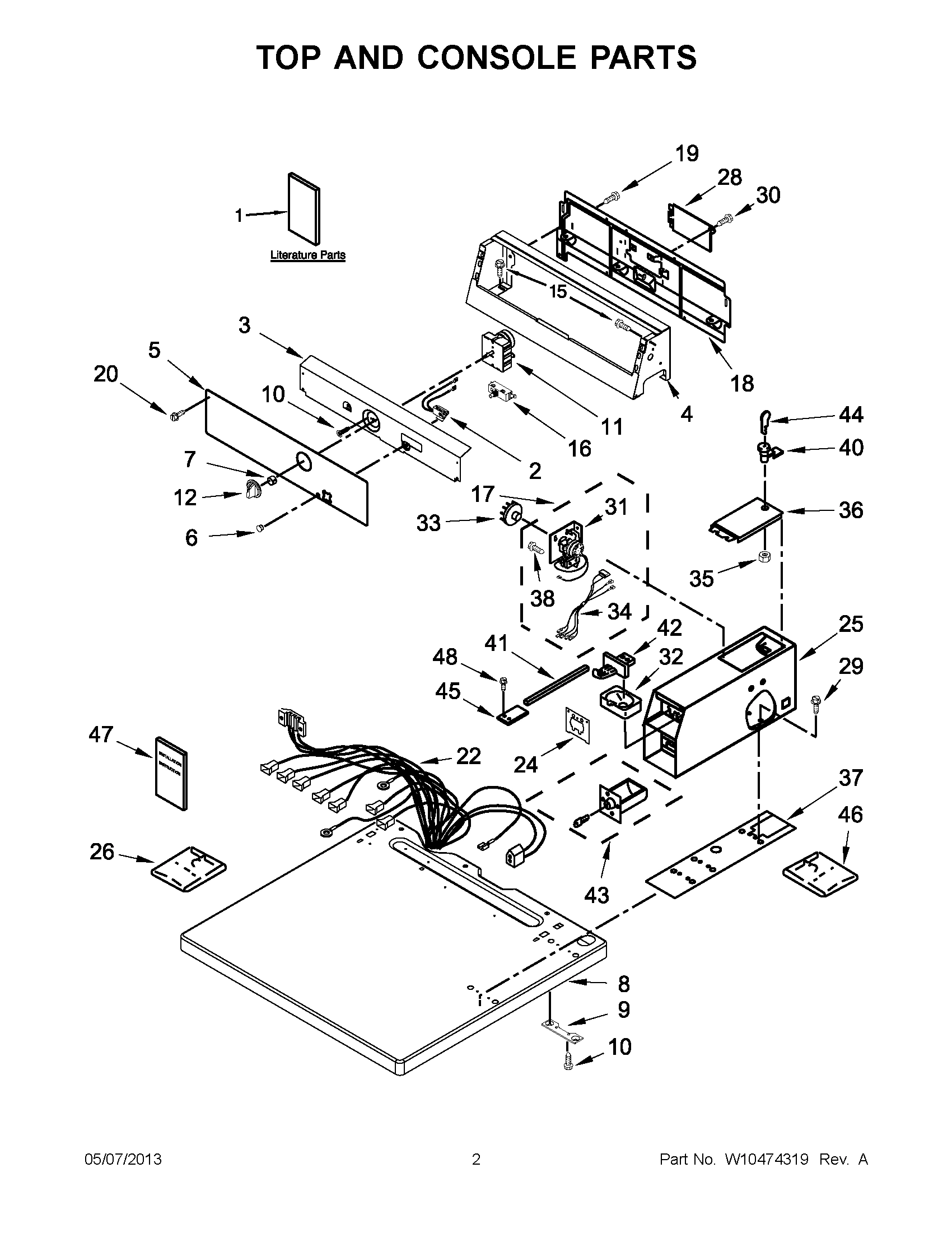 01 - TOP AND CONSOLE PARTS