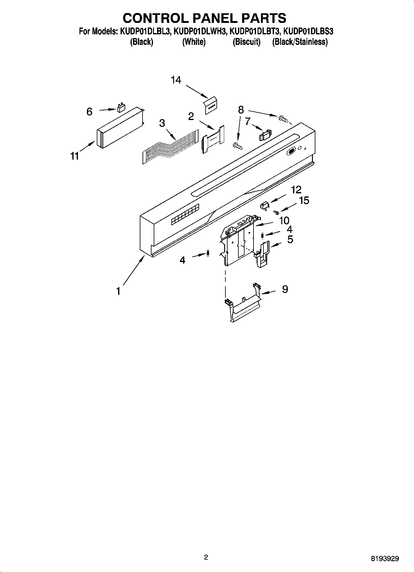 02 - CONTROL PANEL PARTS