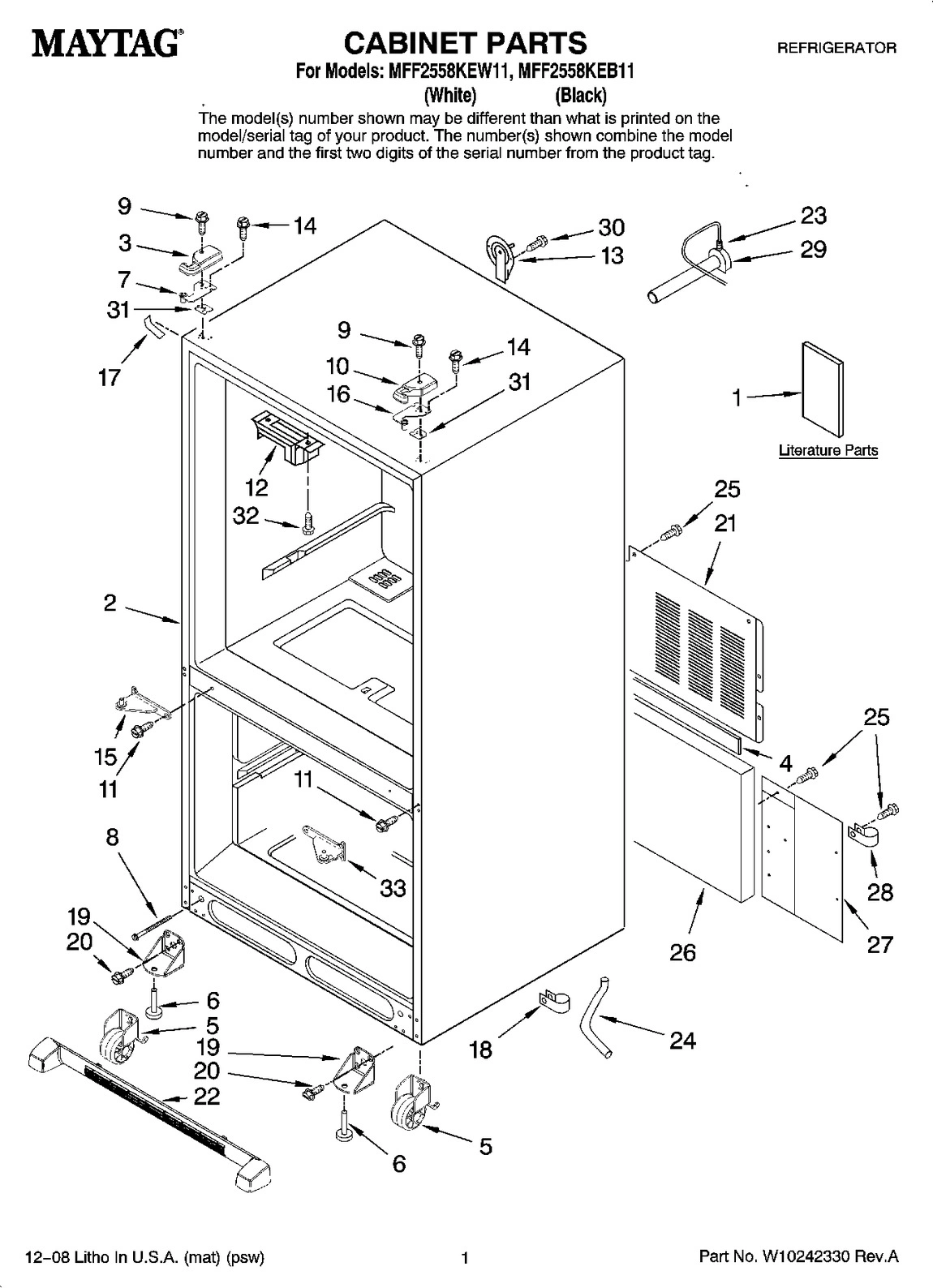 01 - CABINET PARTS