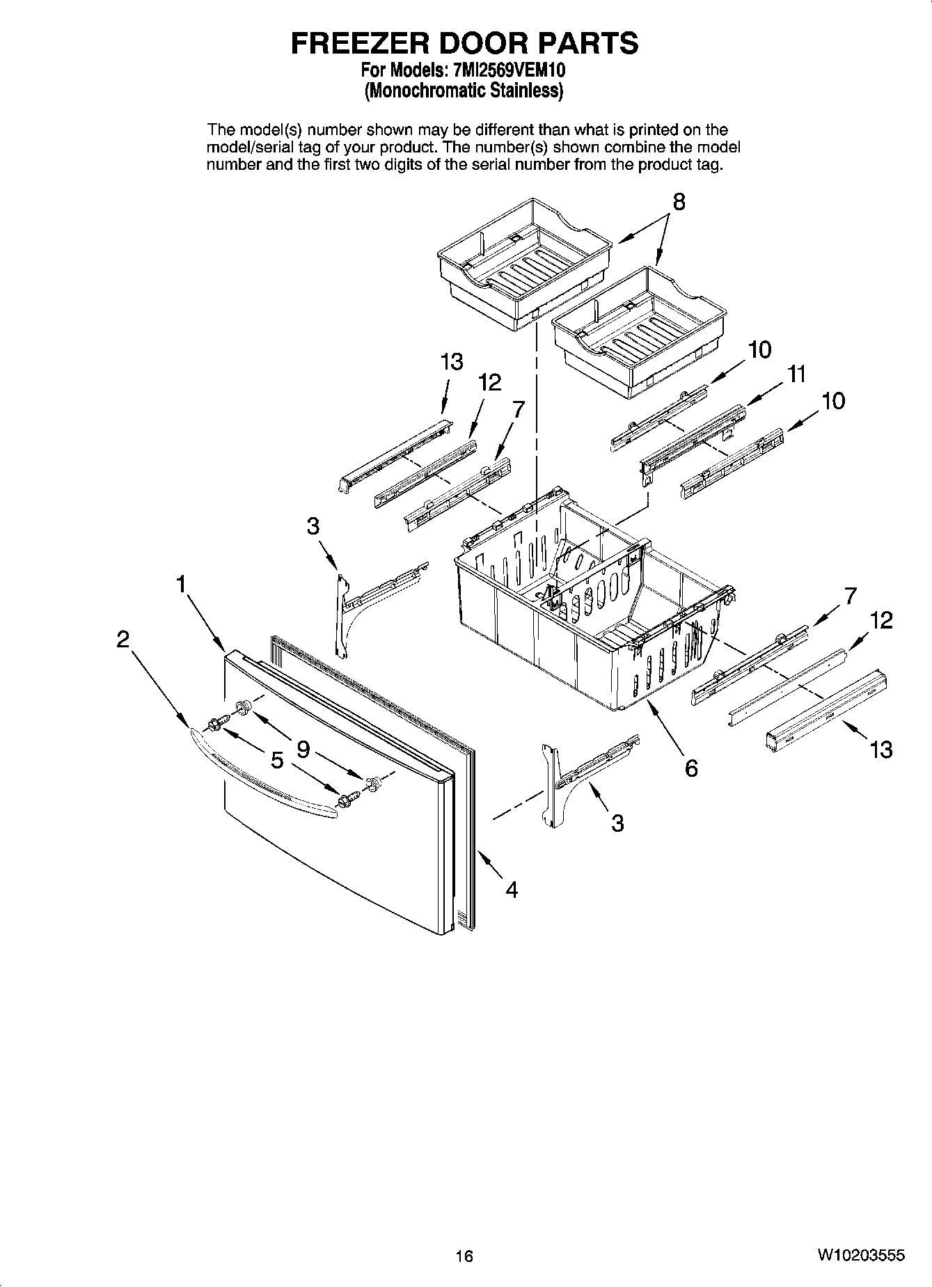 09 - FREEZER DOOR PARTS