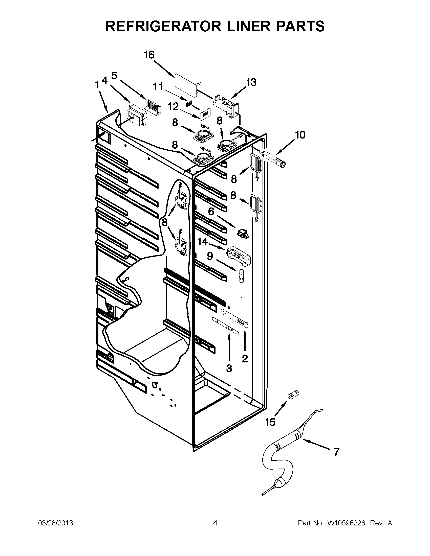 02 - REFRIGERATOR LINER PARTS