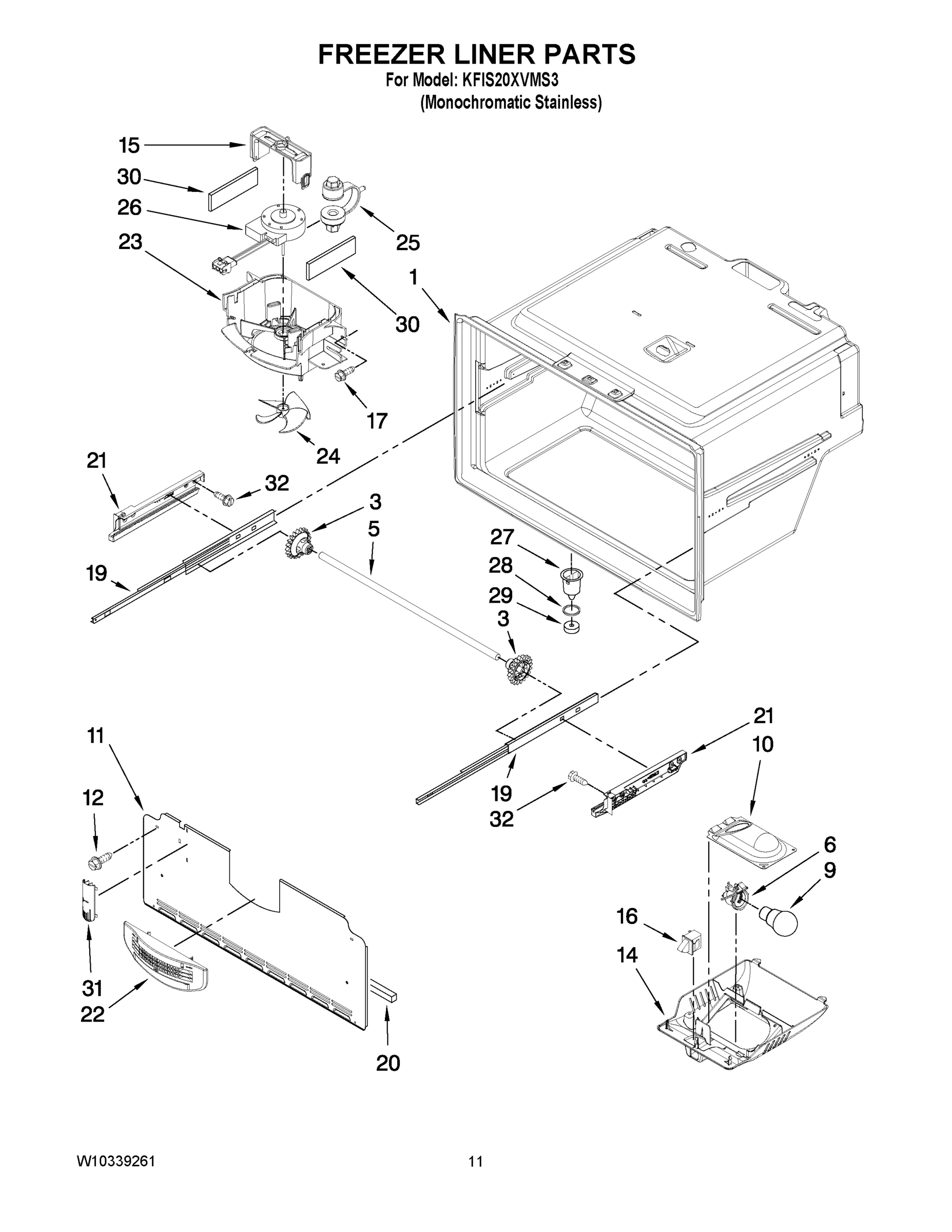 06 - FREEZER LINER PARTS