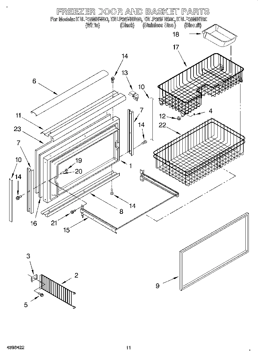 07 - FREEZER DOOR AND BASKET
