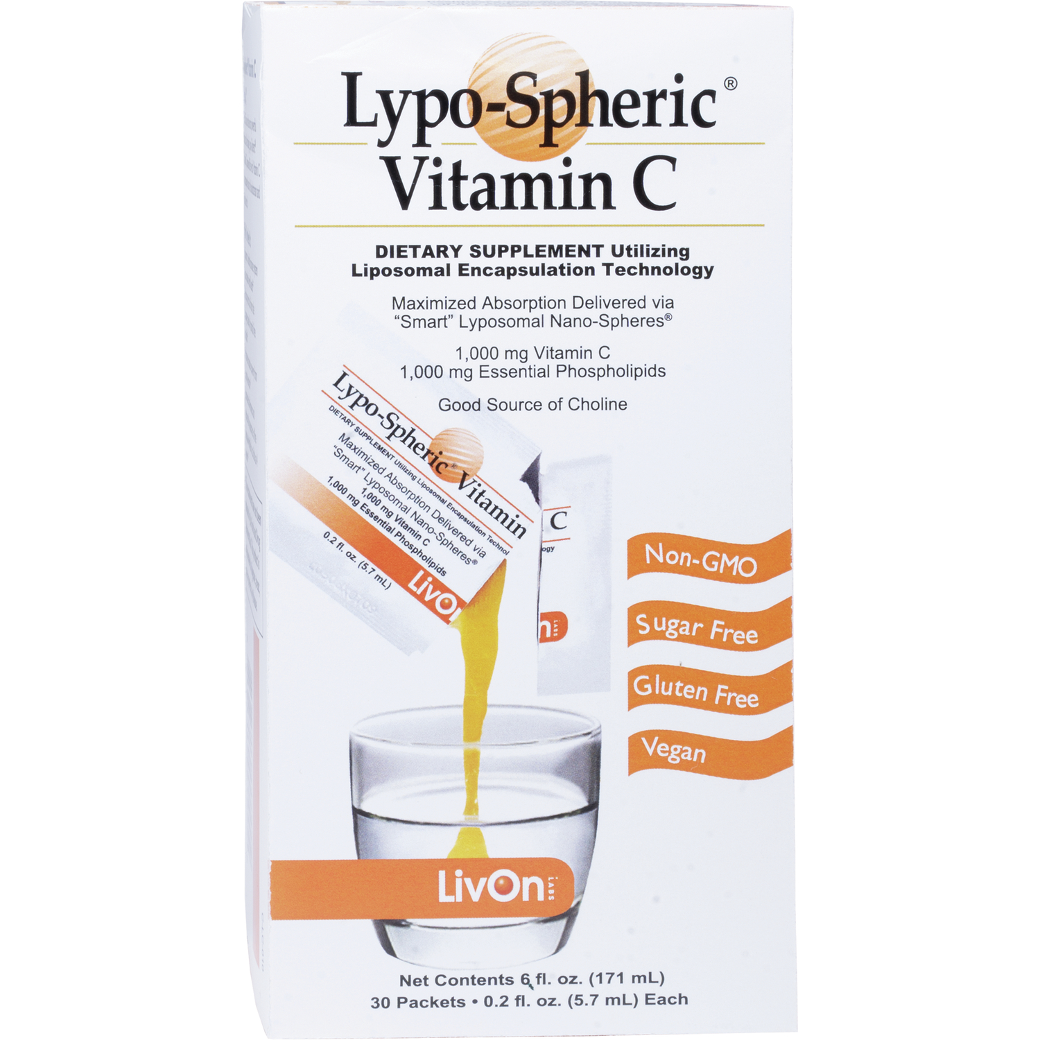 LivOn Laboratories Lypo-Spheric Vitamin C | 30 Packets