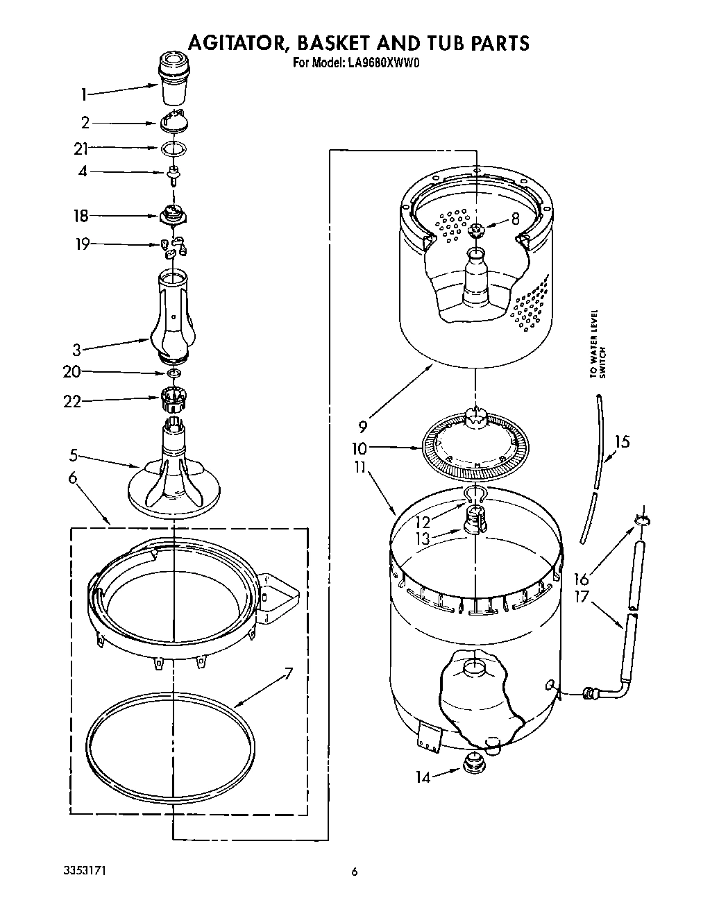 04 - AGITATOR, BASKET AND TUB