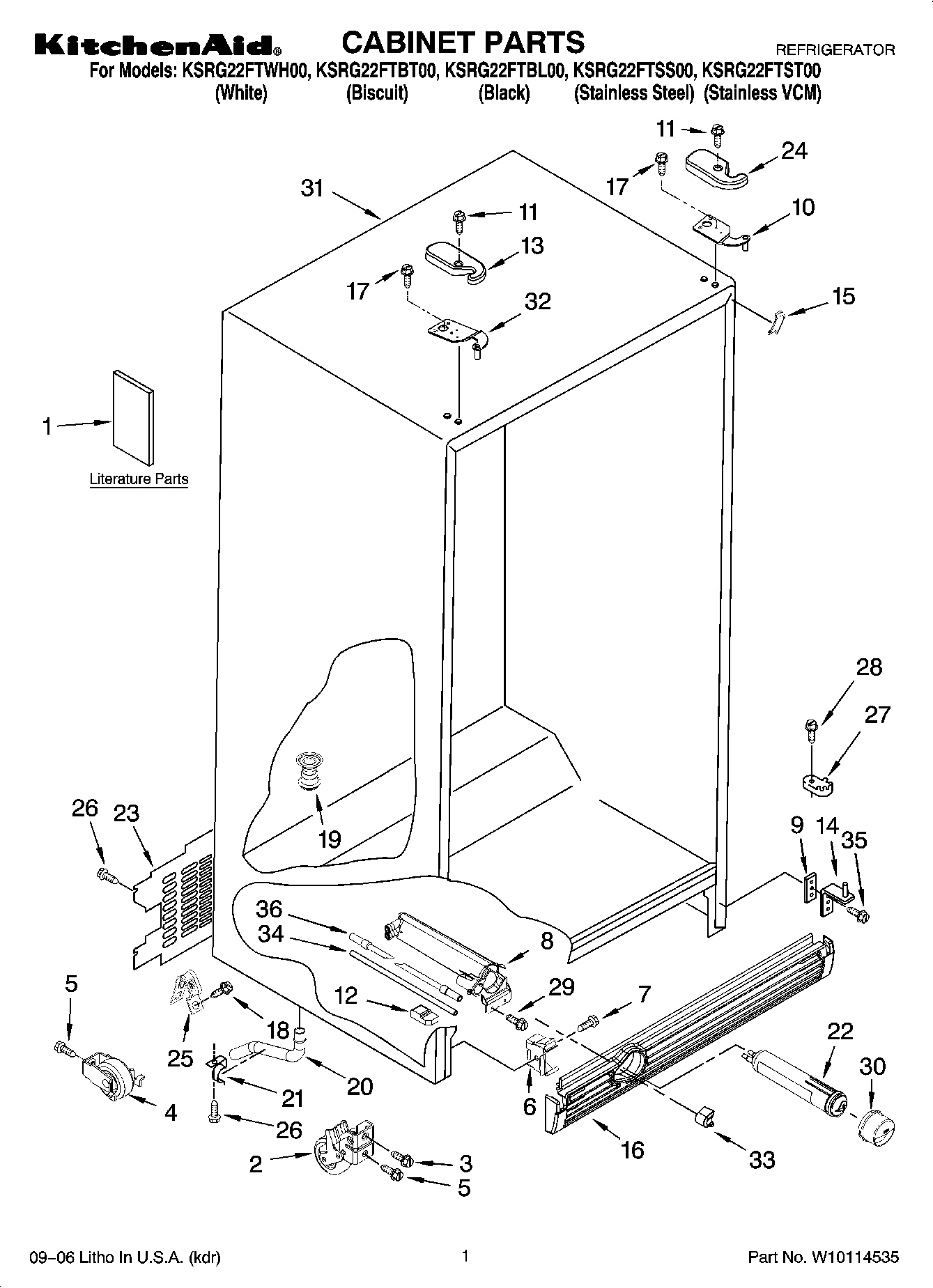 01 - CABINET PARTS