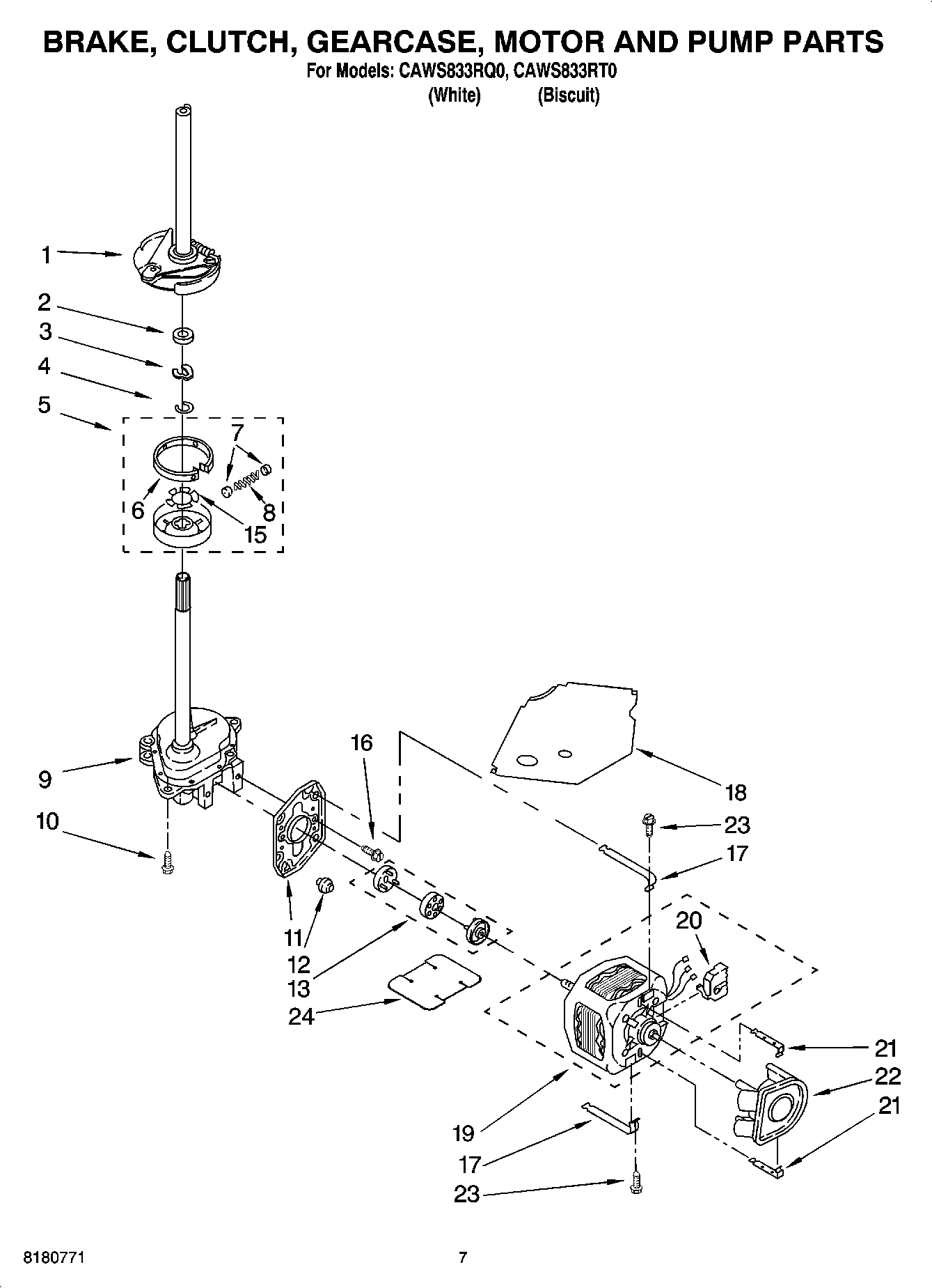 04 - BRAKE, CLUTCH, GEARCASE, MOTOR AND PUMP PARTS