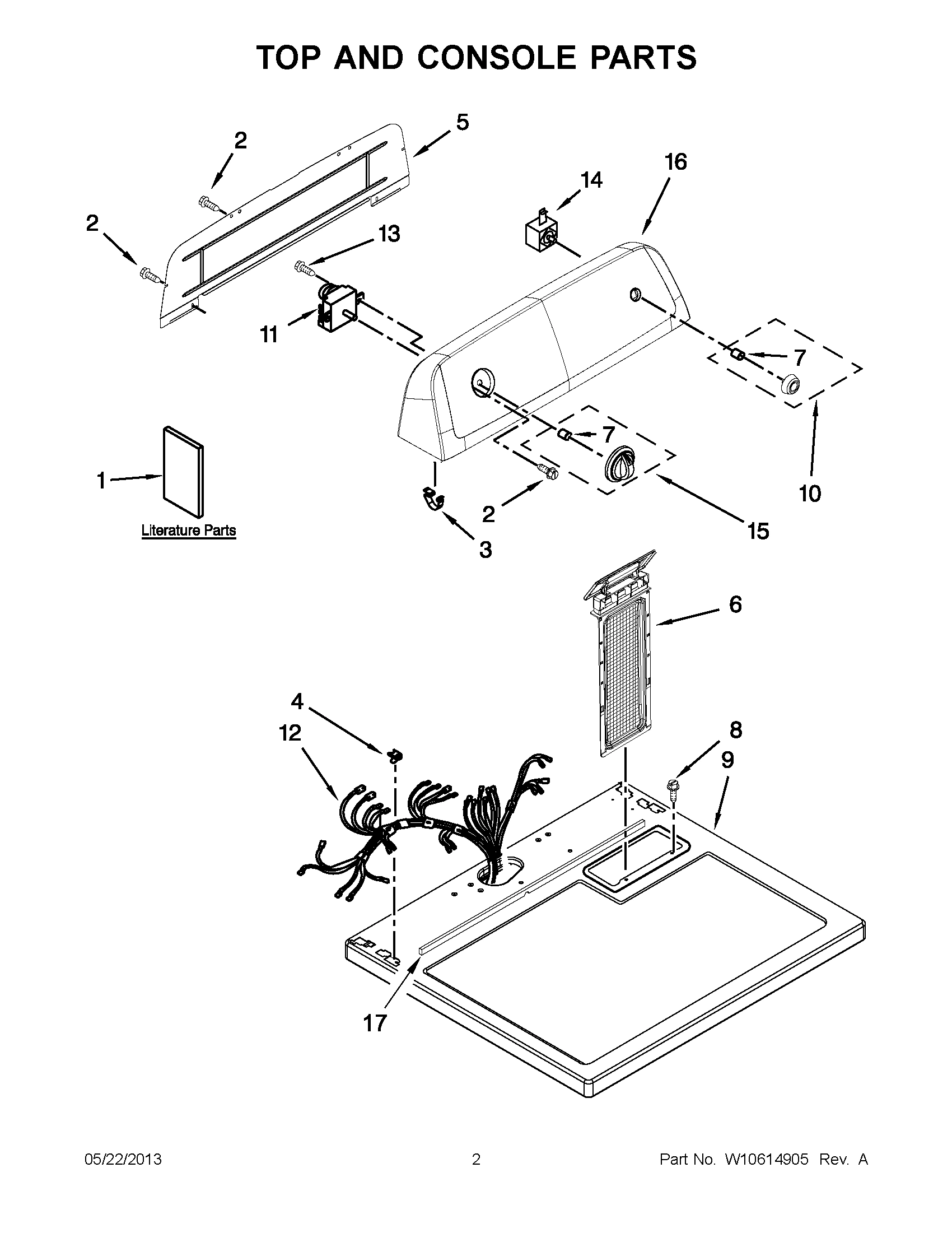 01 - TOP AND CONSOLE PARTS