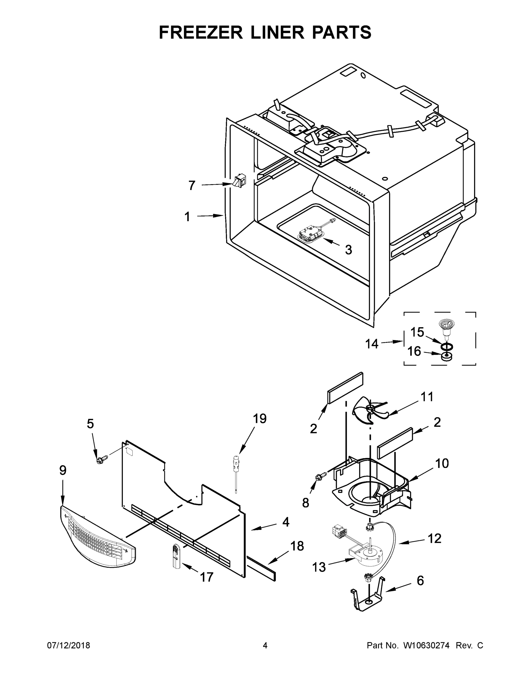 03 - FREEZER LINER PARTS