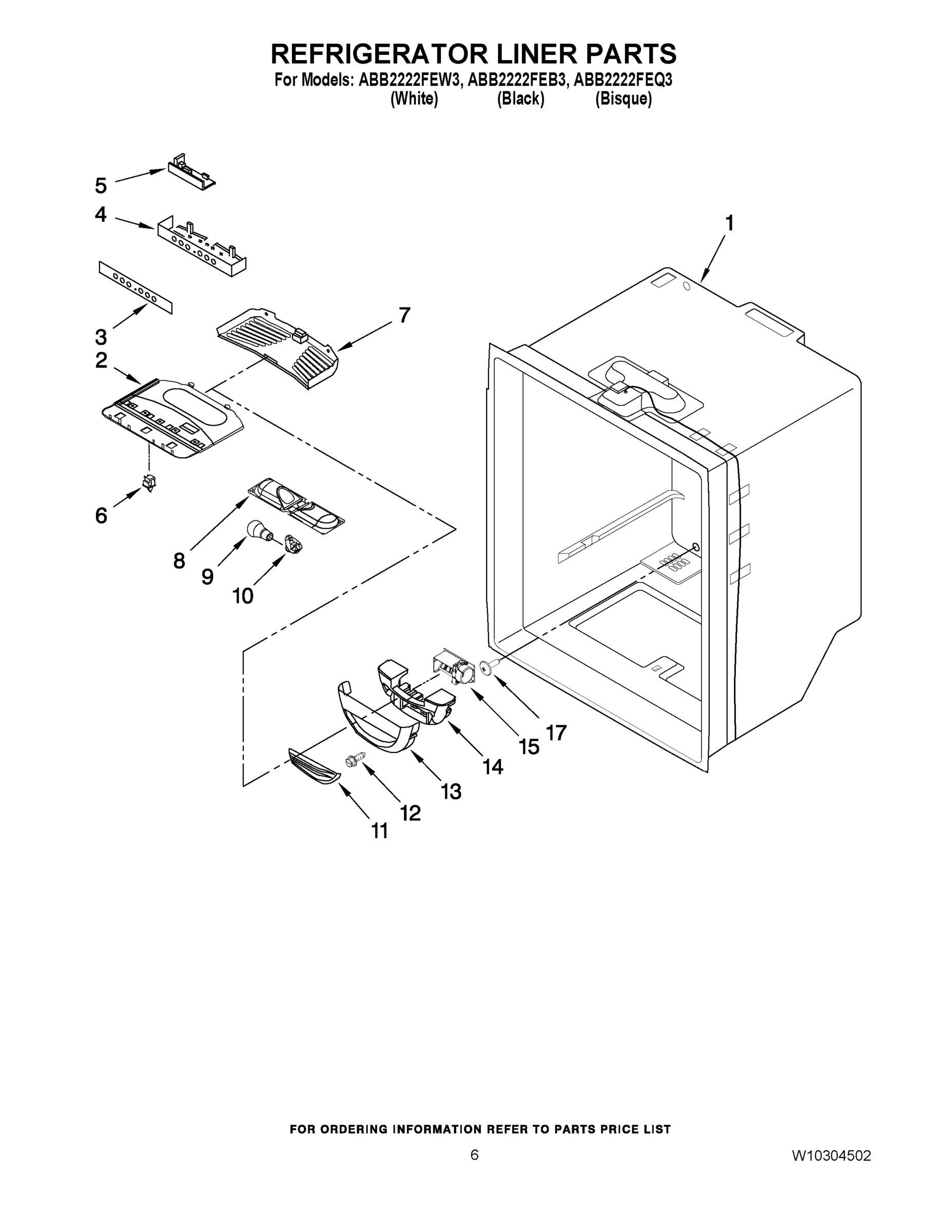 04 - REFRIGERATOR LINER PARTS