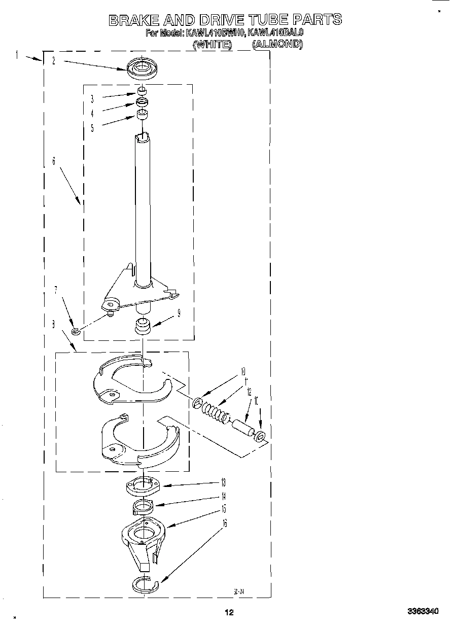 10 - BRAKE AND DRIVE TUBE
