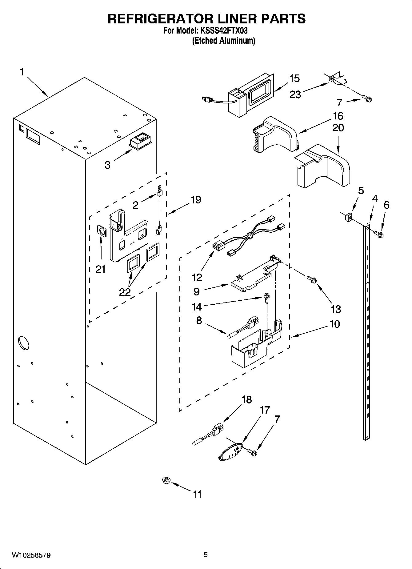 04 - REFRIGERATOR LINER PARTS
