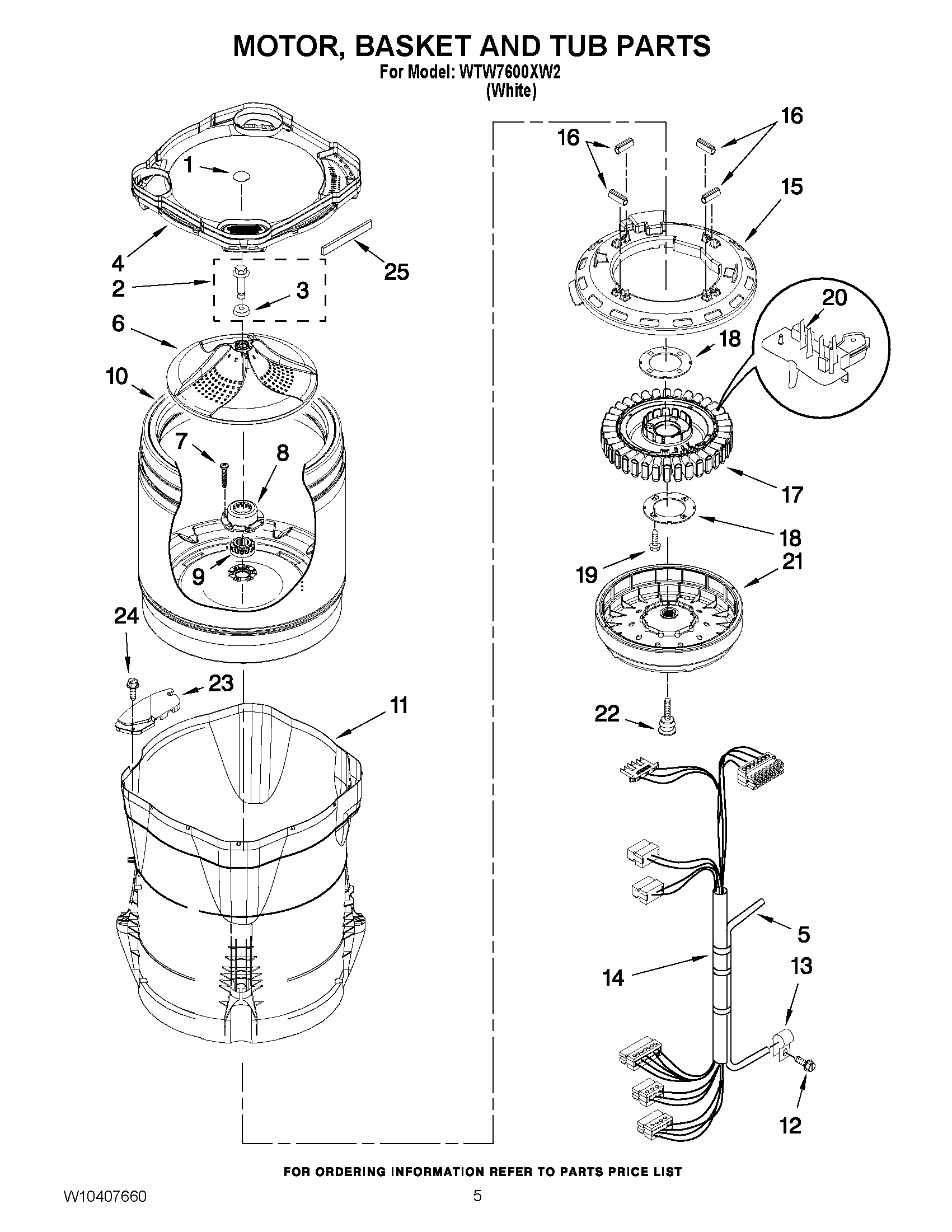 03 - MOTOR, BASKET AND TUB PARTS