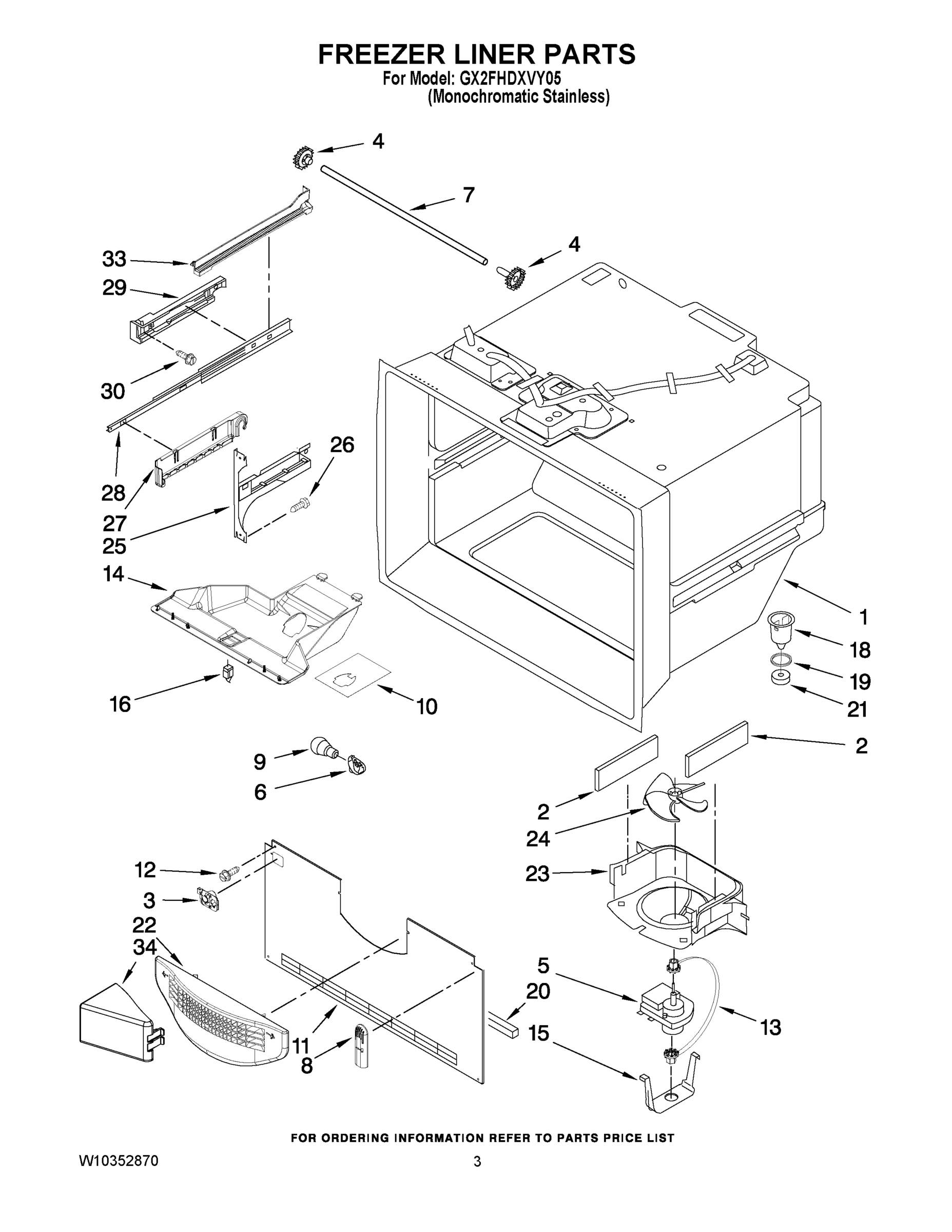 02 - FREEZER LINER PARTS