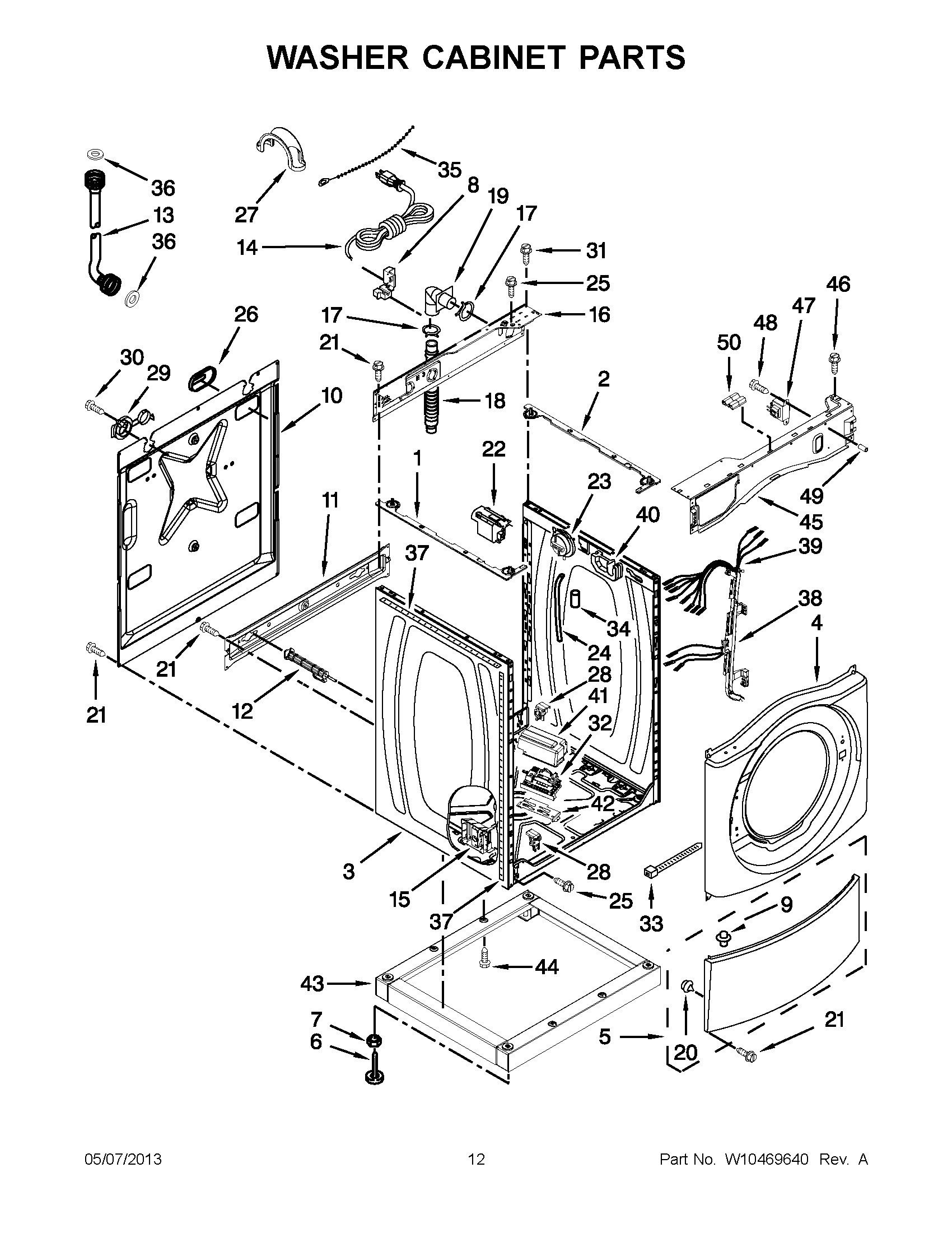 06 - WASHER CABINET PARTS