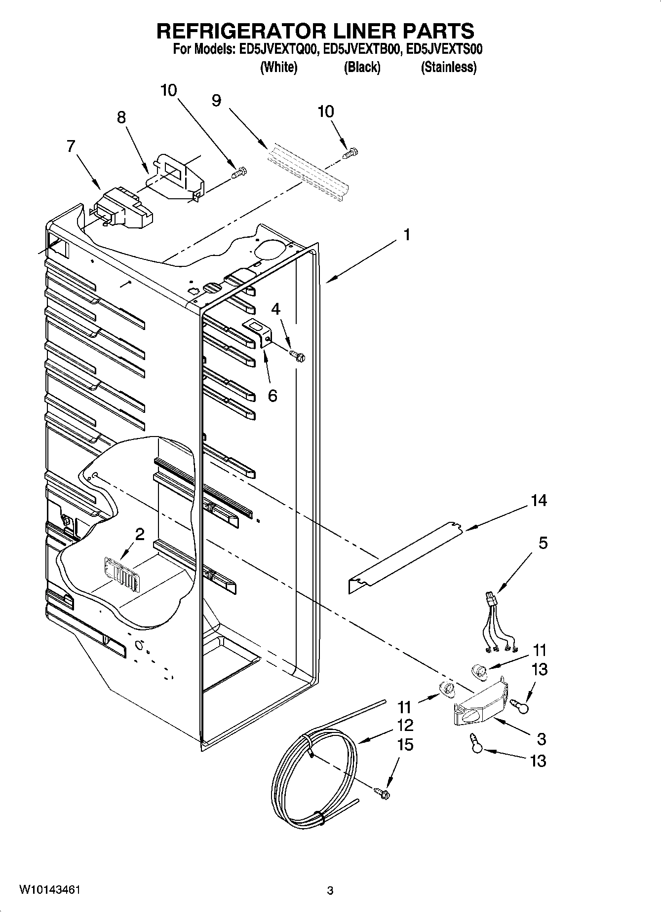 02 - REFRIGERATOR LINER PARTS