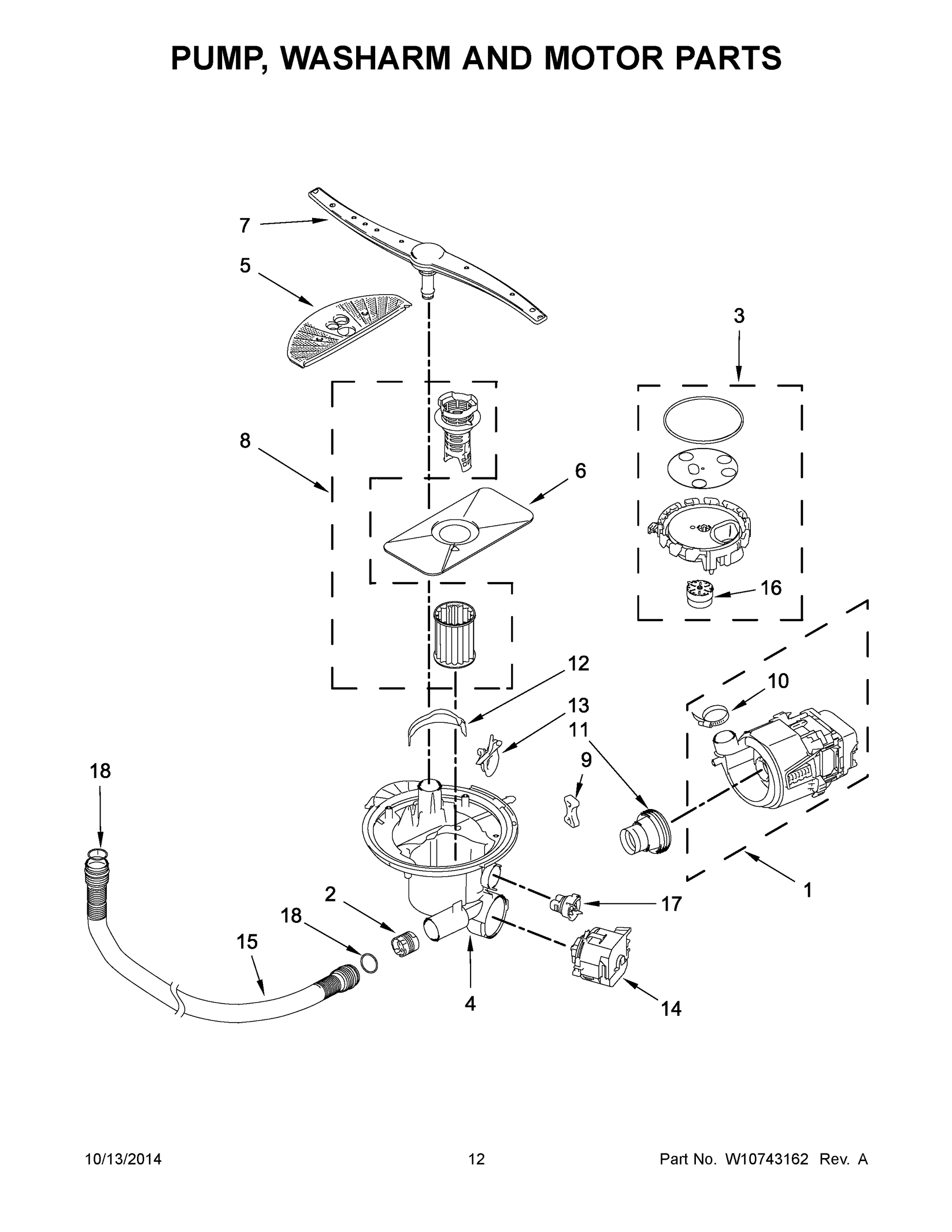 07 - PUMP, WASHARM AND MOTOR PARTS