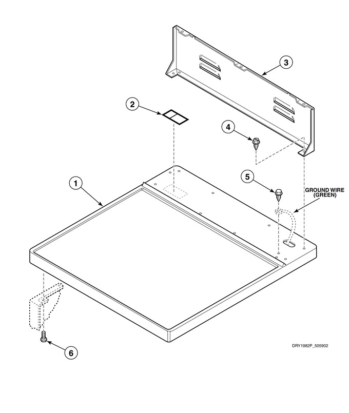 Cabinet Top And Control Hood Rear Panel