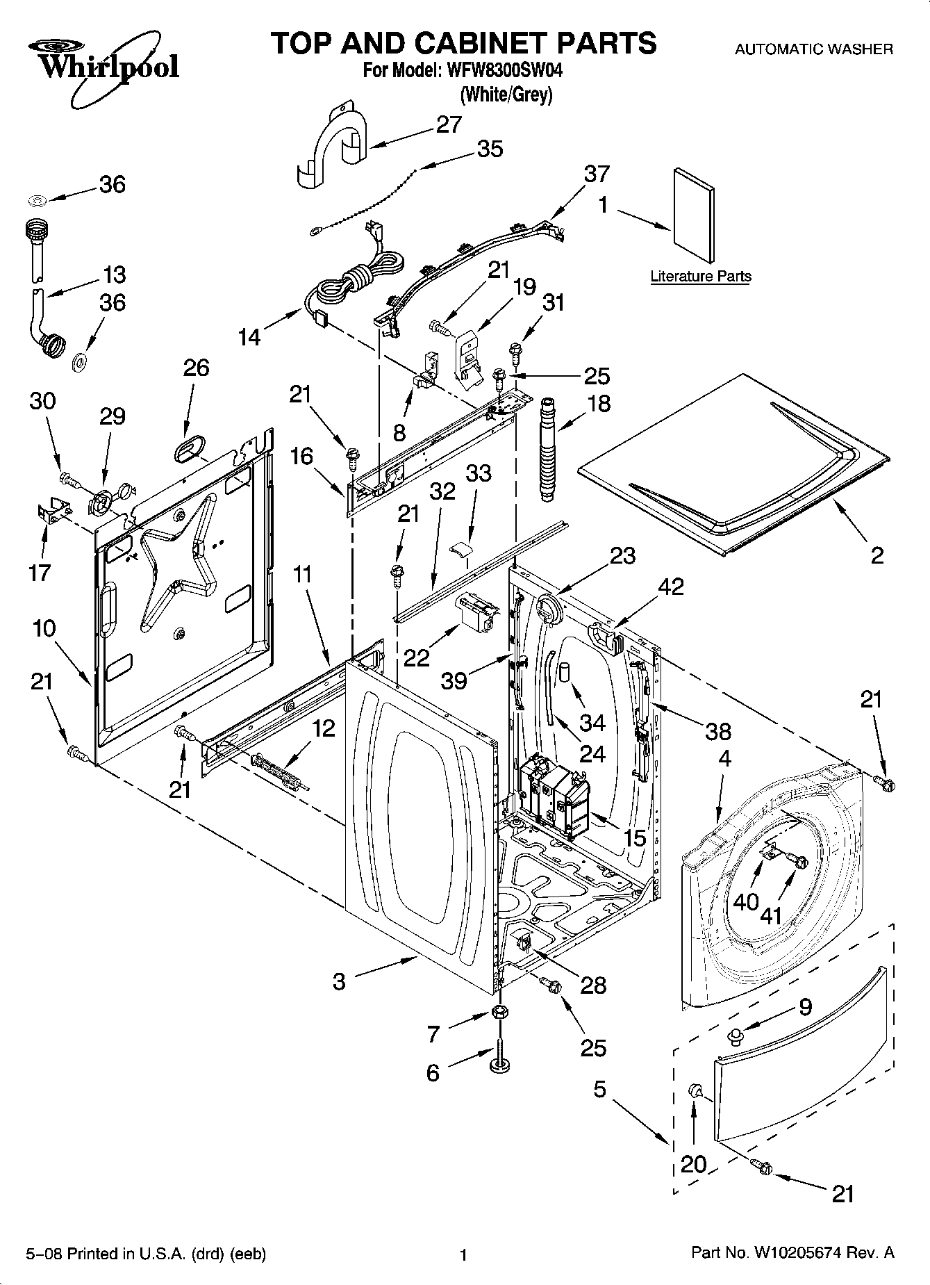 01 - TOP AND CABINET PARTS