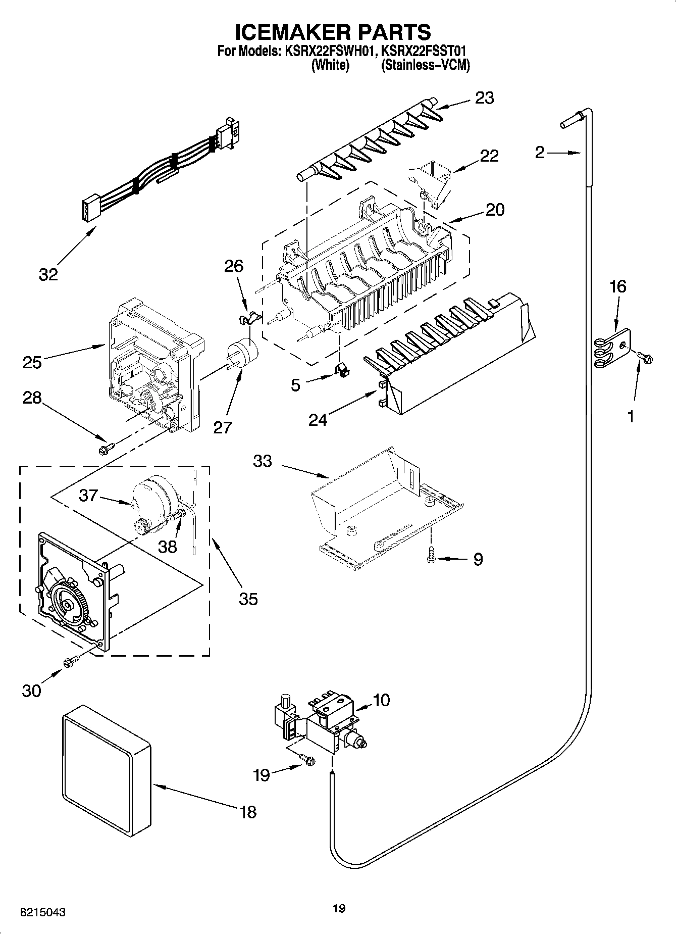 11 - ICEMAKER PARTS