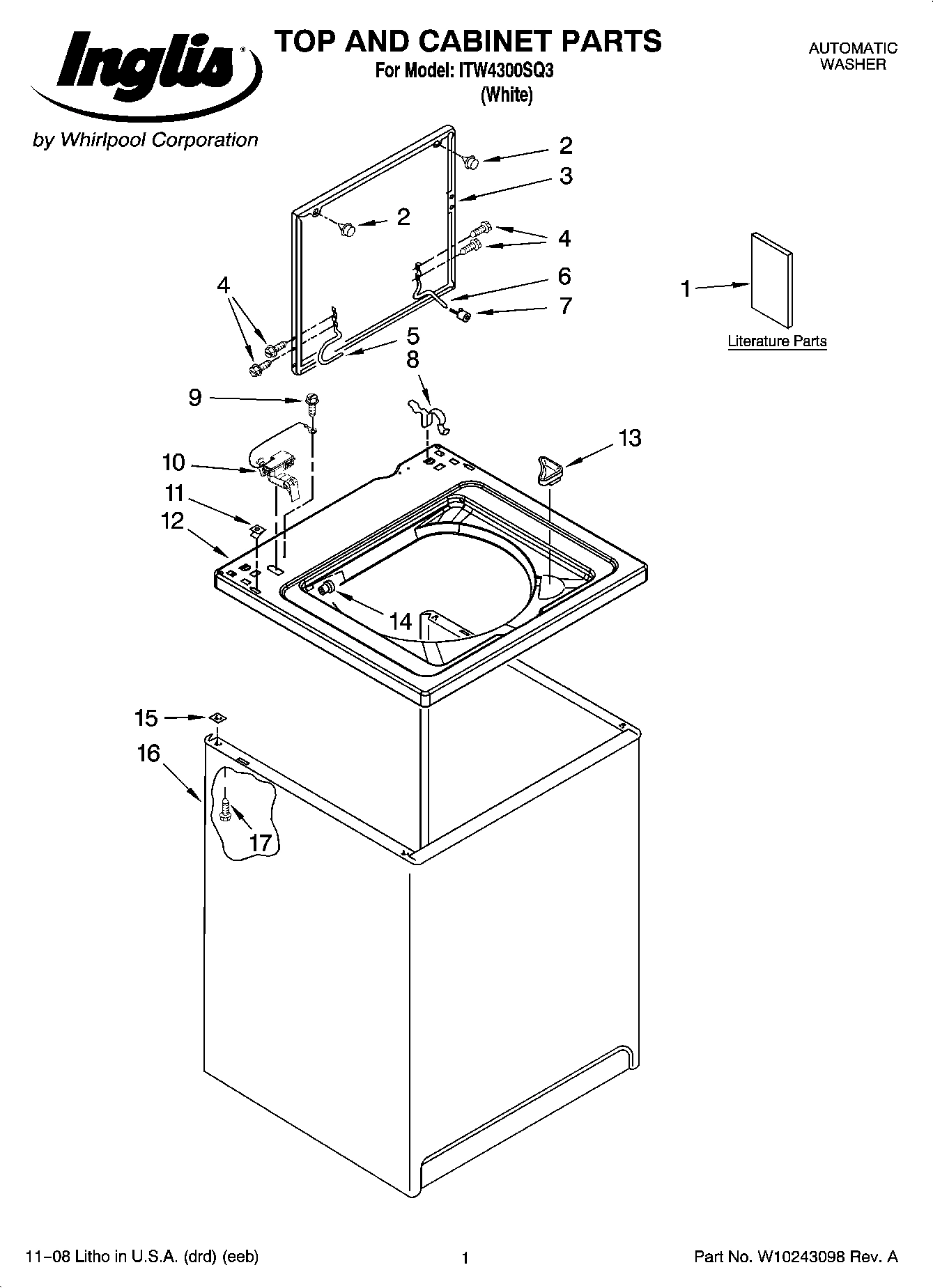 01 - TOP AND CABINET PARTS