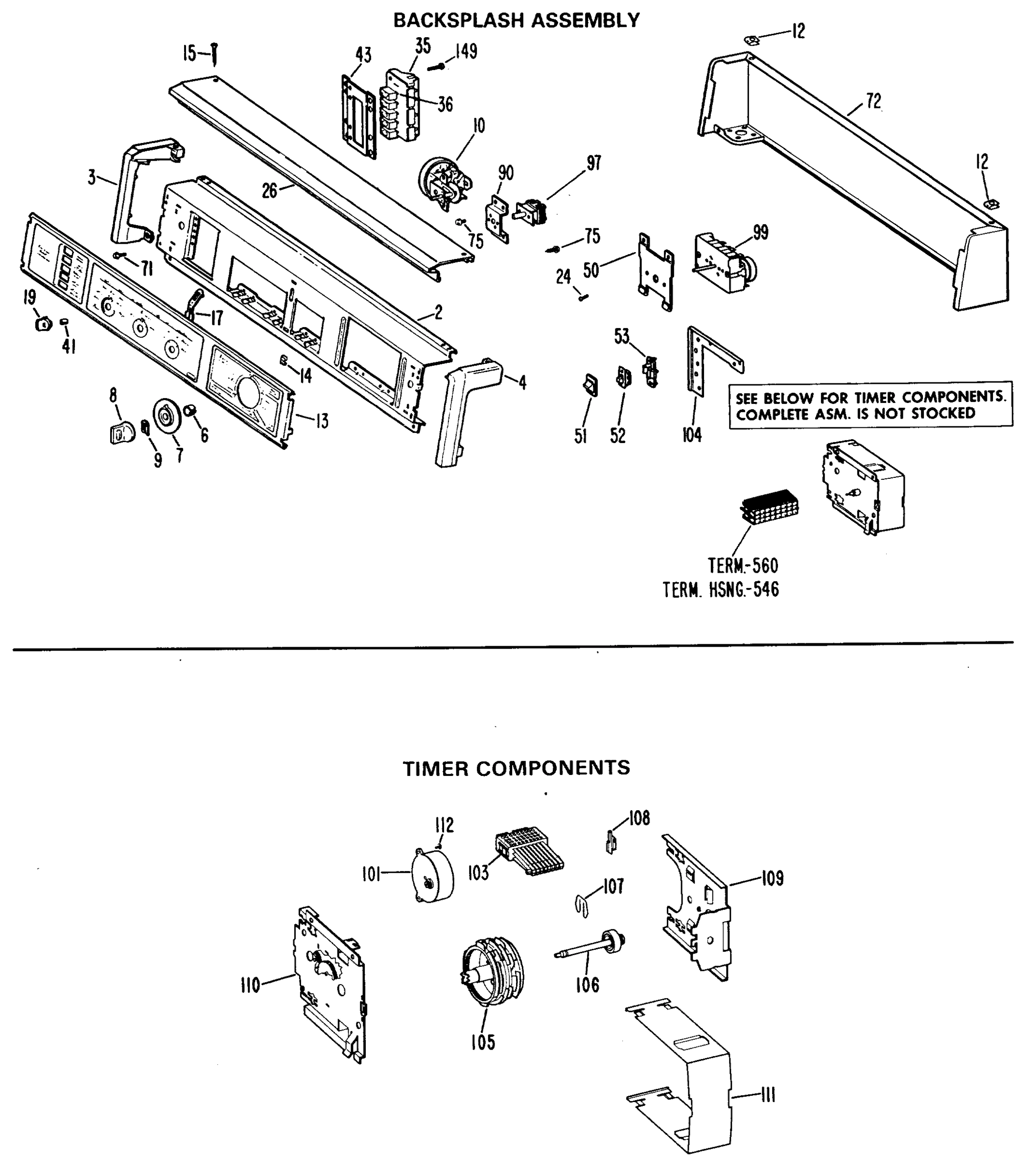 BACKSPLASH ASSEMBLY