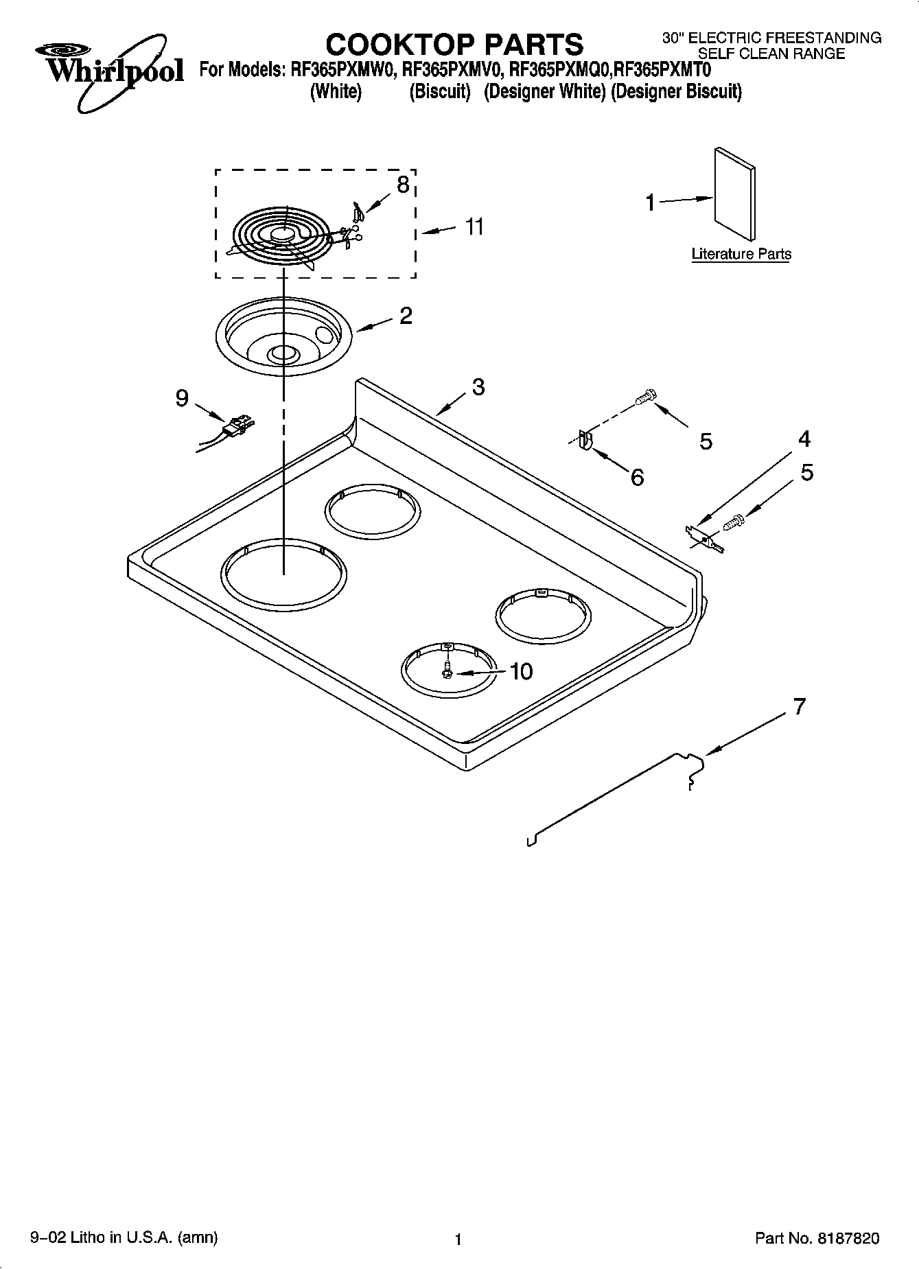 01 - COOKTOP PARTS