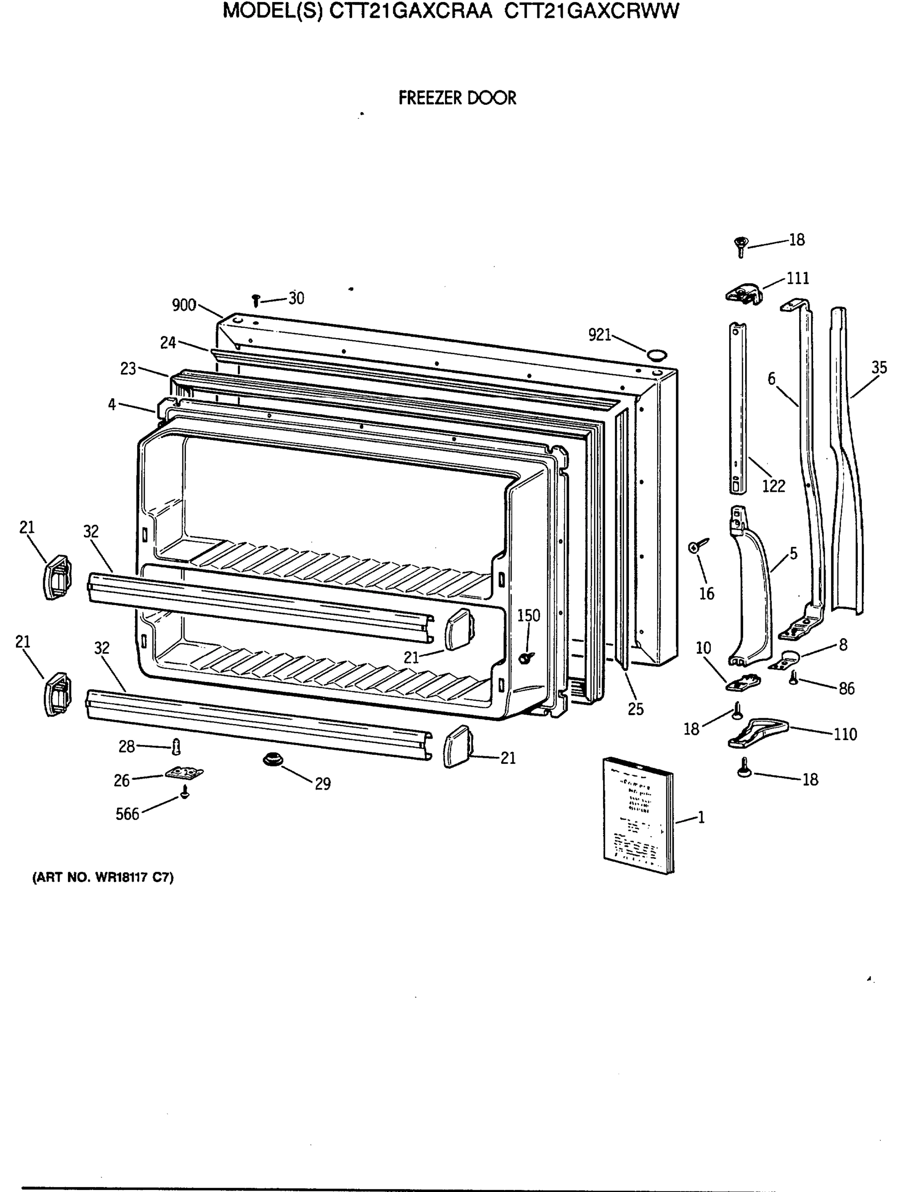 FREEZER DOOR