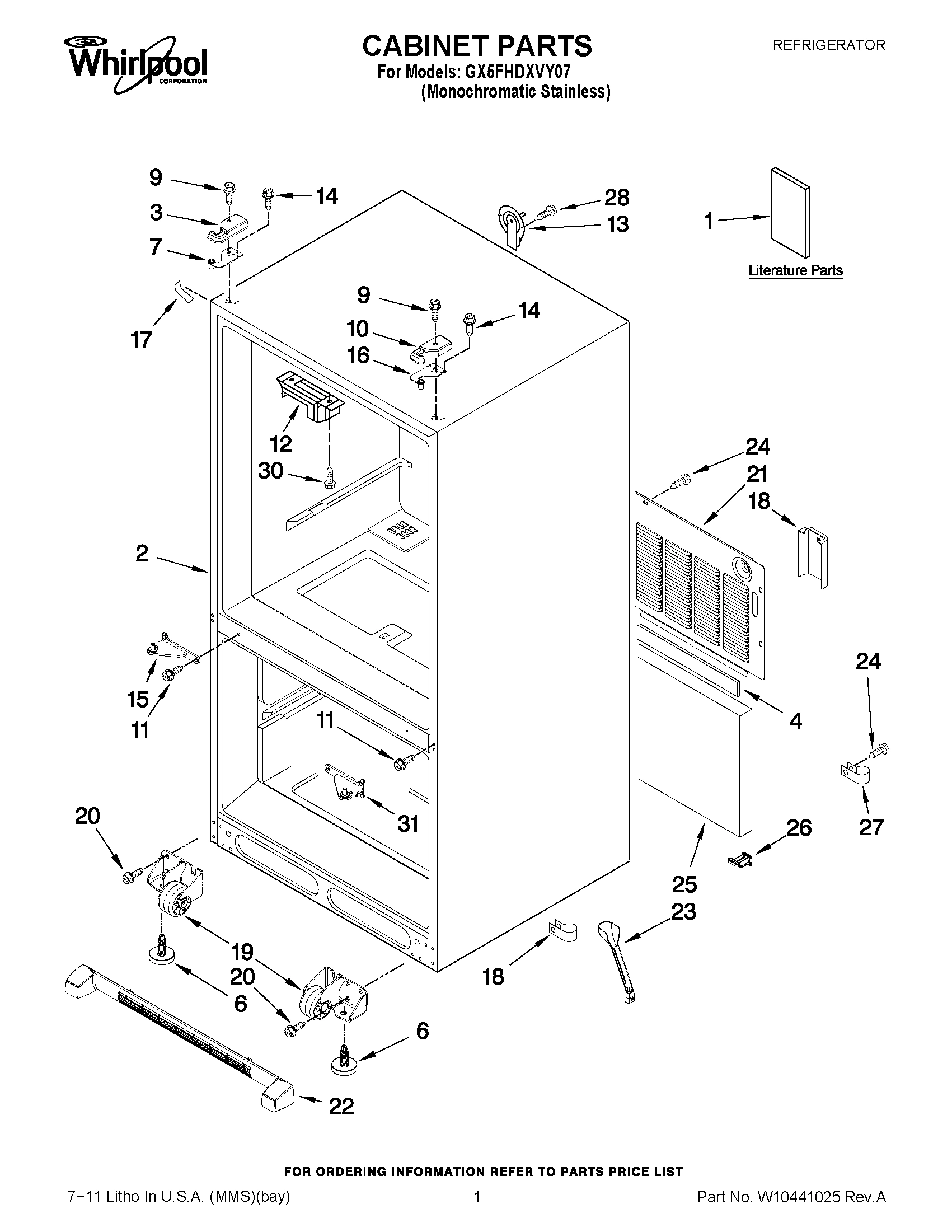 01 - CABINET PARTS