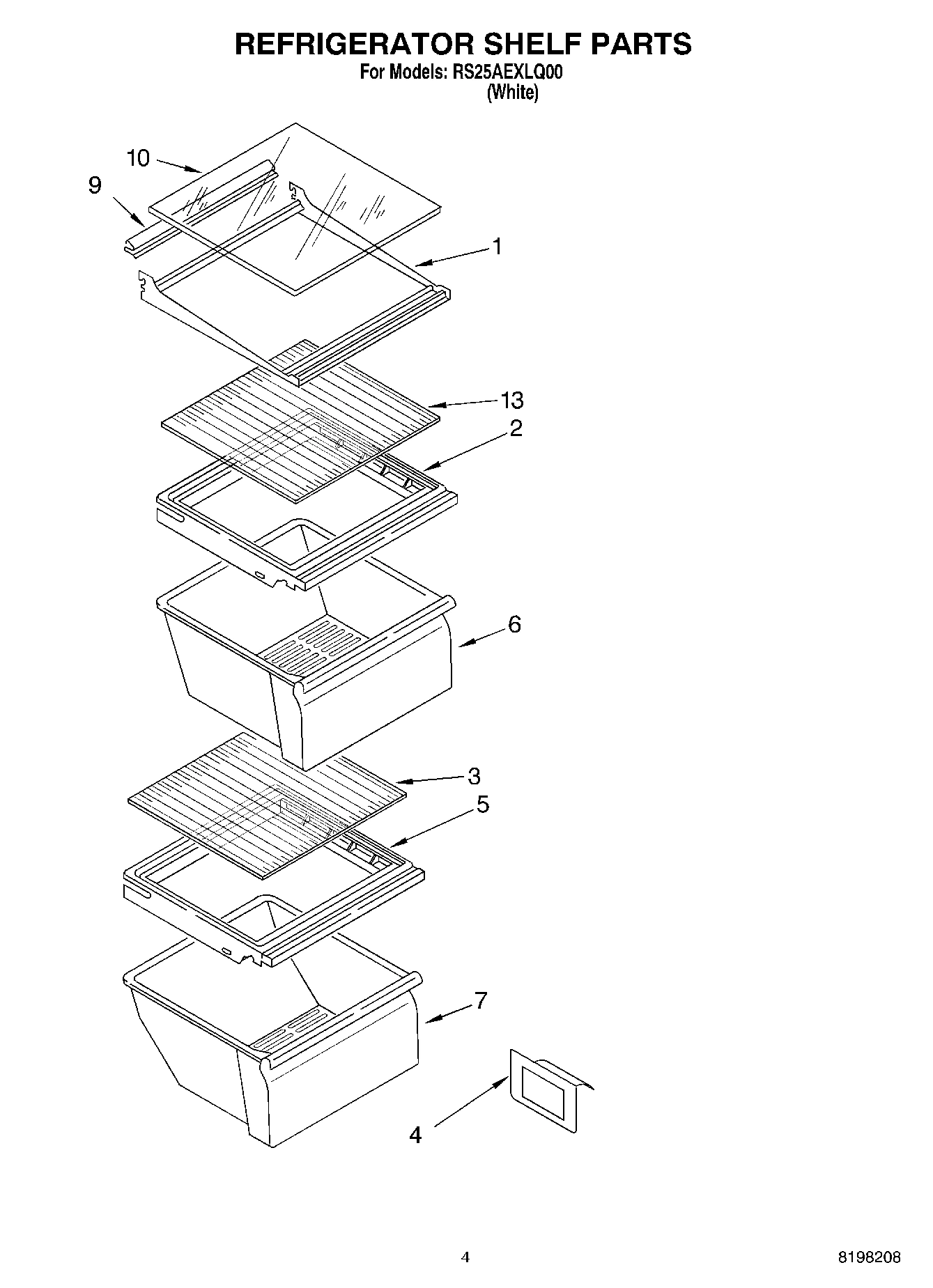 03 - REFRIGERATOR SHELF PARTS